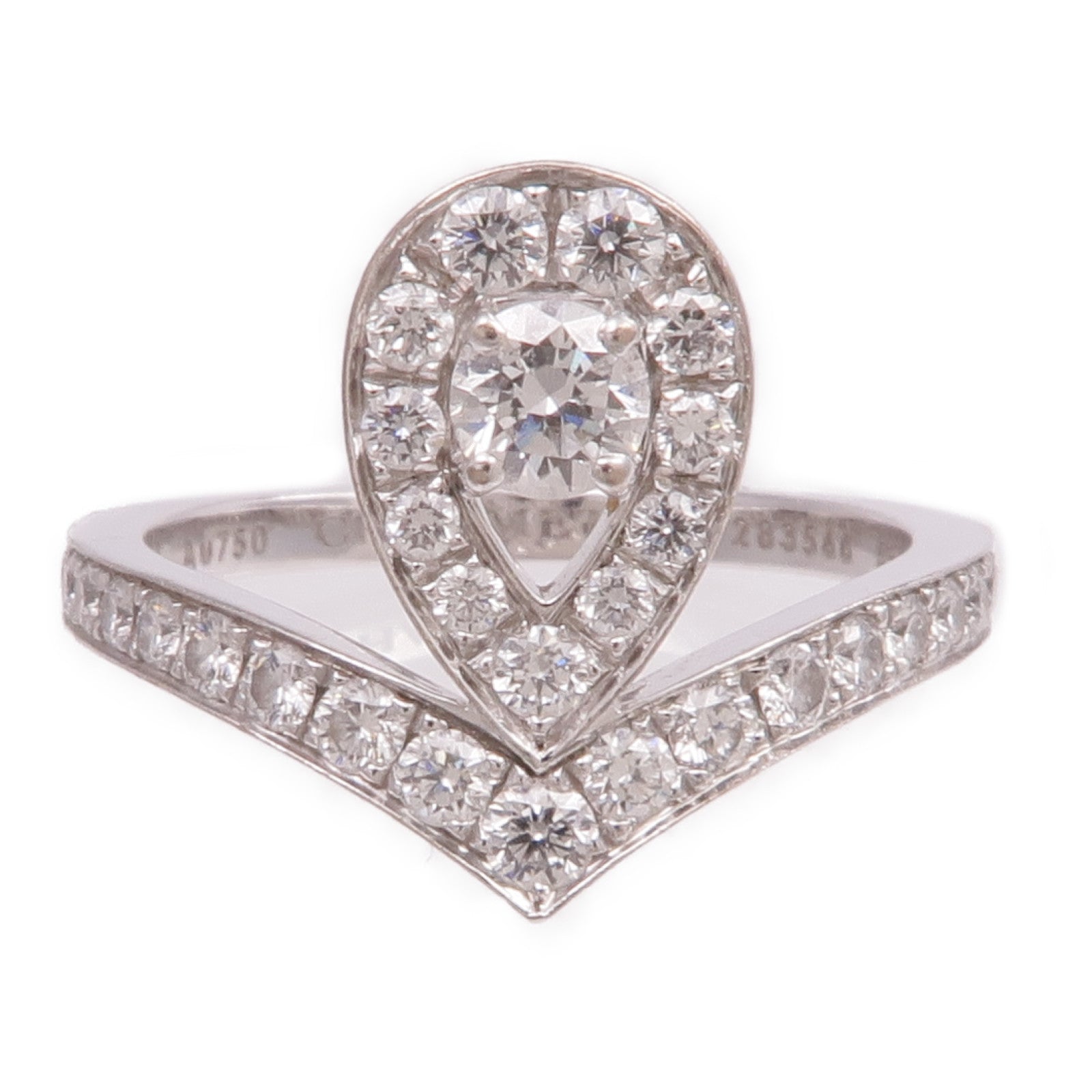 Chaumet 【激減優惠】18K白金Josephine Aigrette Ring鑽石戒指Chaumet#52/US#6
