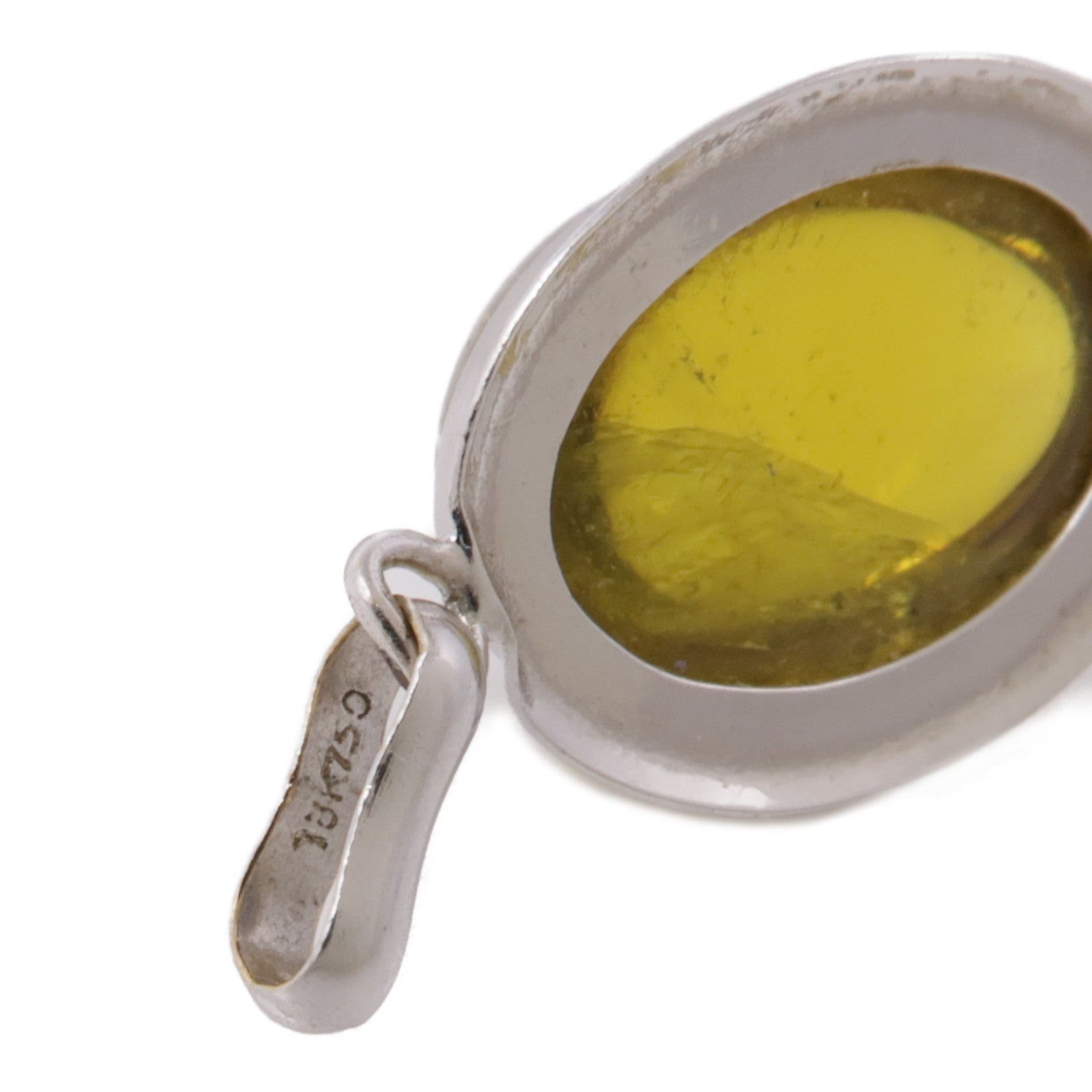 JEWELRY 18K白金Amber Pendant Top吊墜