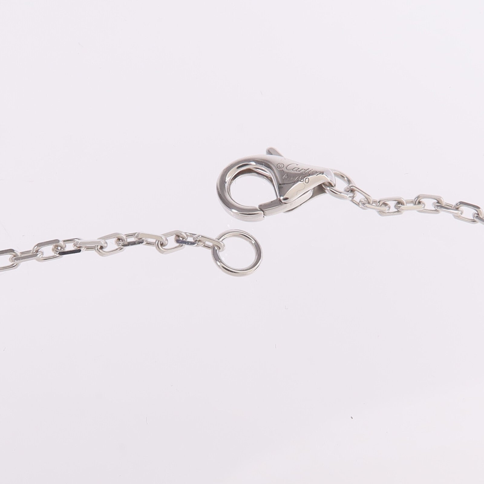CARTIER 18K白金Love Necklace鑽石項鍊