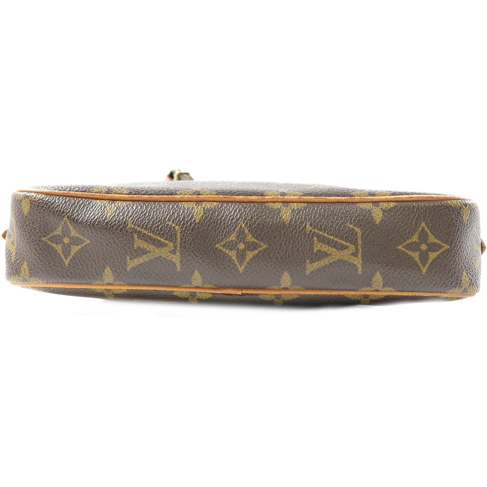 LOUIS VUITTON Monogram Pochette Marly Bandouliere金扣肩背袋啡色