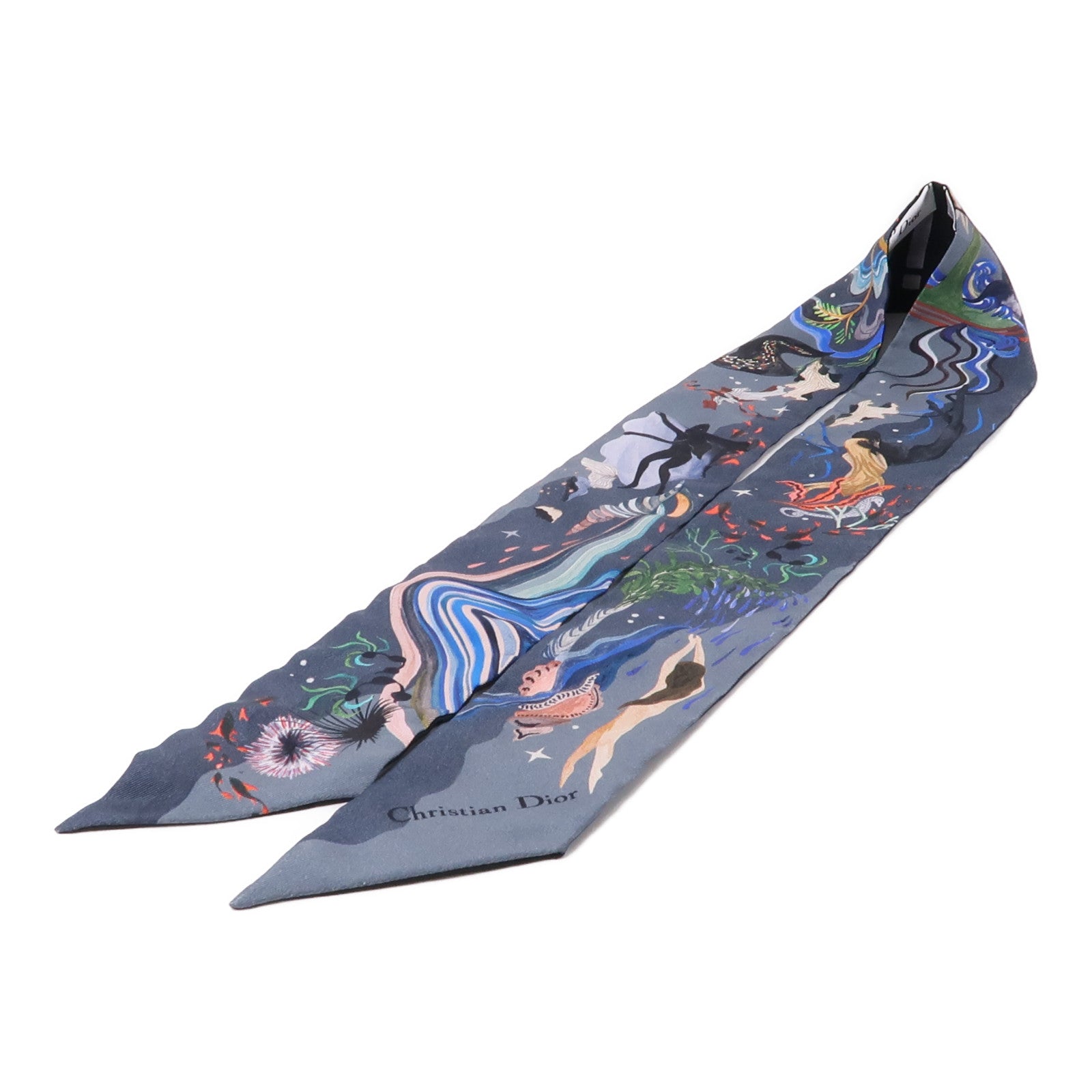 Dior 絲質Scarf絲巾黑色/灰色
