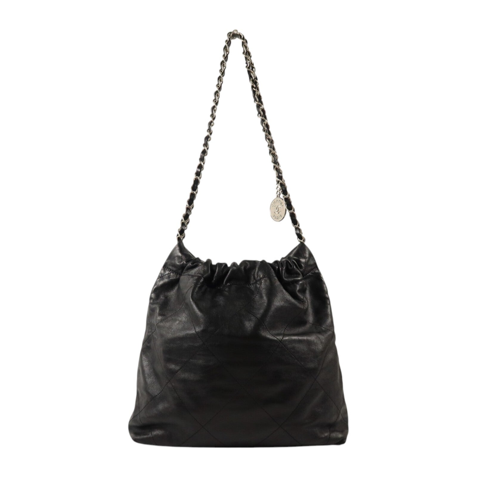CHANEL 牛皮皮革Chanel 22 Small銀扣鏈帶肩背袋