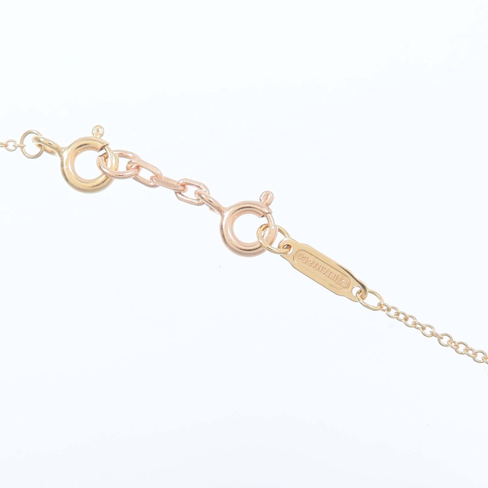 TIFFANY＆CO 18K玫瑰金Heart Diamond Pendant鑽石項鍊
