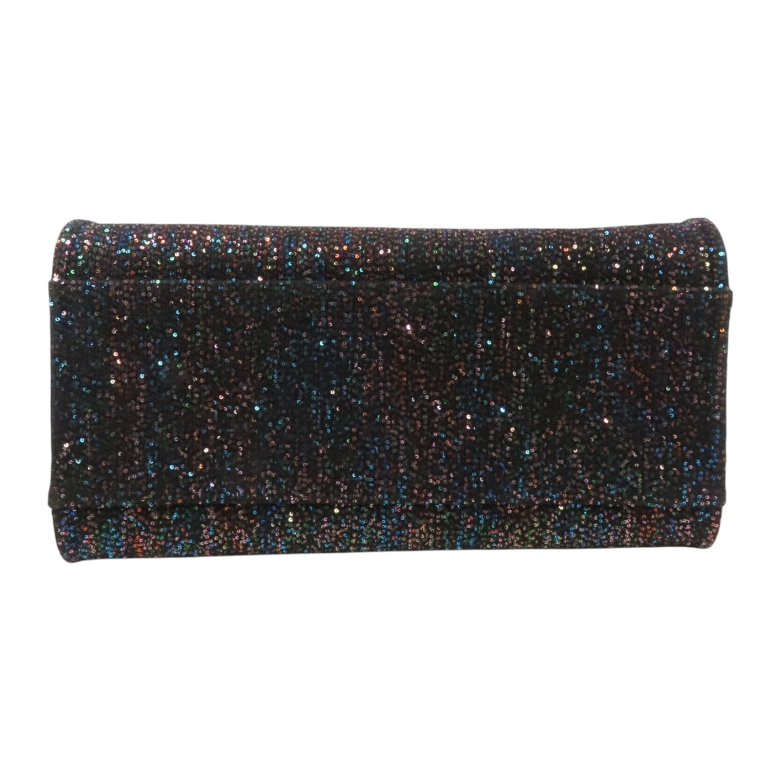 CHANEL 帆布/亮片Deauville Tote銀扣鏈帶手挽肩背兩用袋