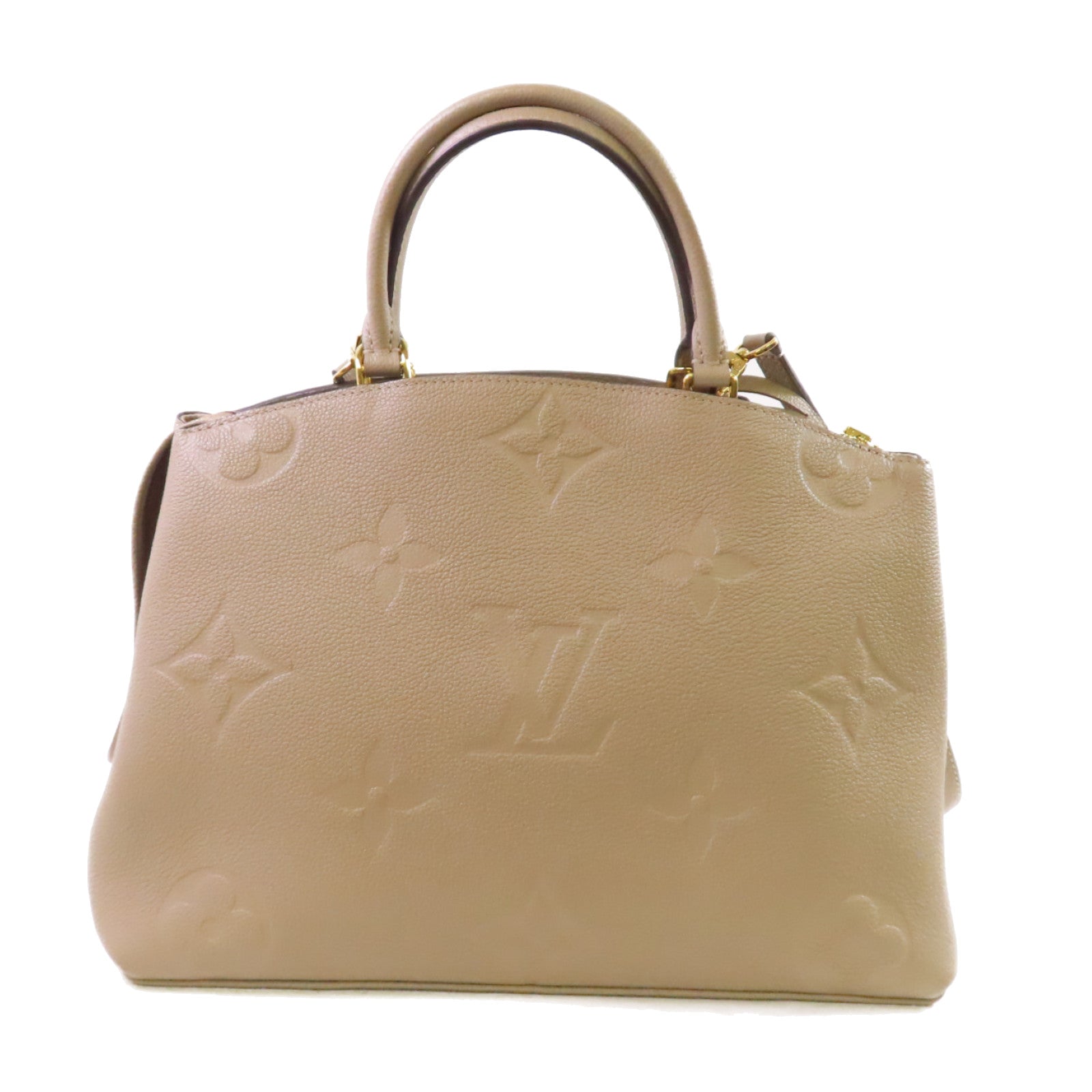 LOUIS VUITTON 【激減優惠】Monogram Empreinte Grand Palais 2 Way Shoulder Bag金扣手挽肩背兩用袋杏色