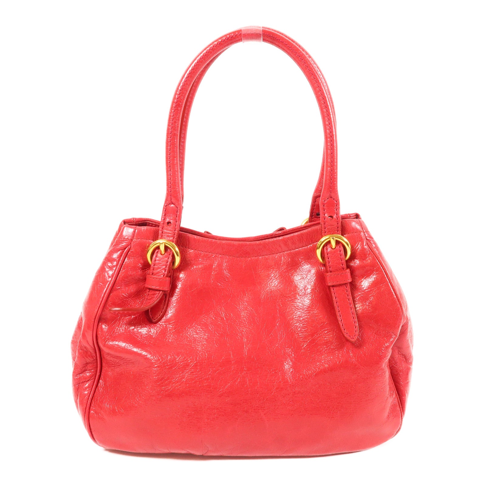 Miu Miu 牛皮皮革2 Way Shoulder金扣手挽肩背兩用袋
