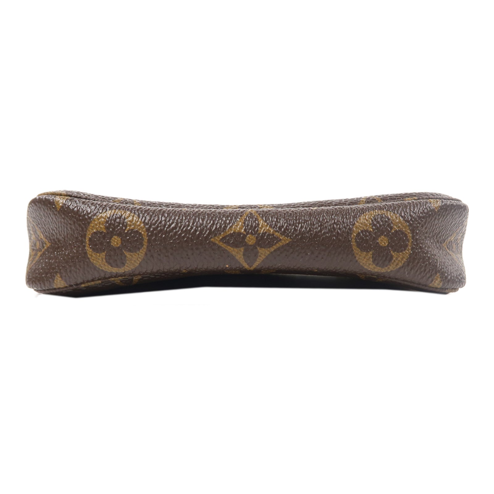 LOUIS VUITTON Monogram Mini Pochette Accessoires金扣手挽袋啡色