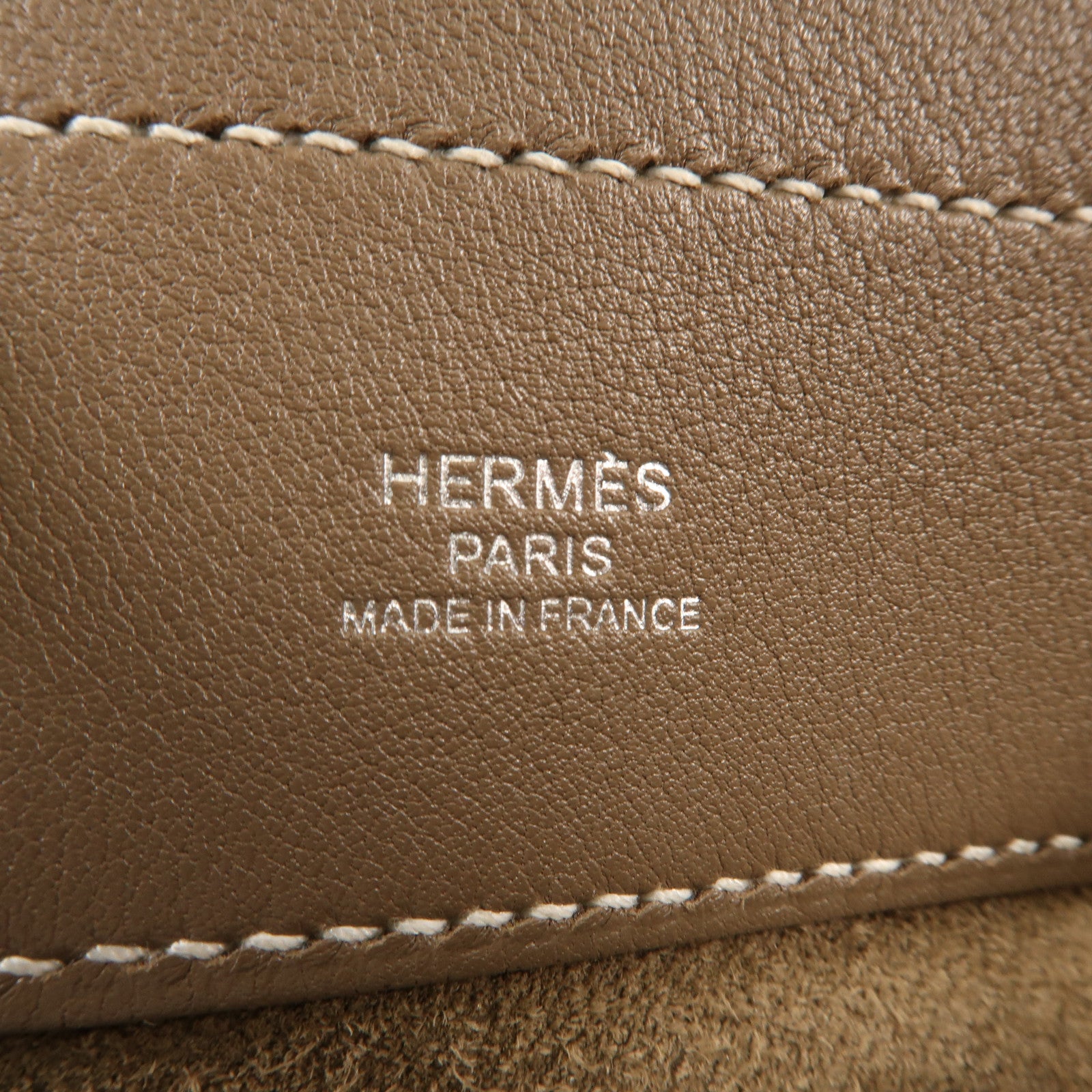 HERMES Swift皮革Aline Mini銀扣肩背袋Etoupe