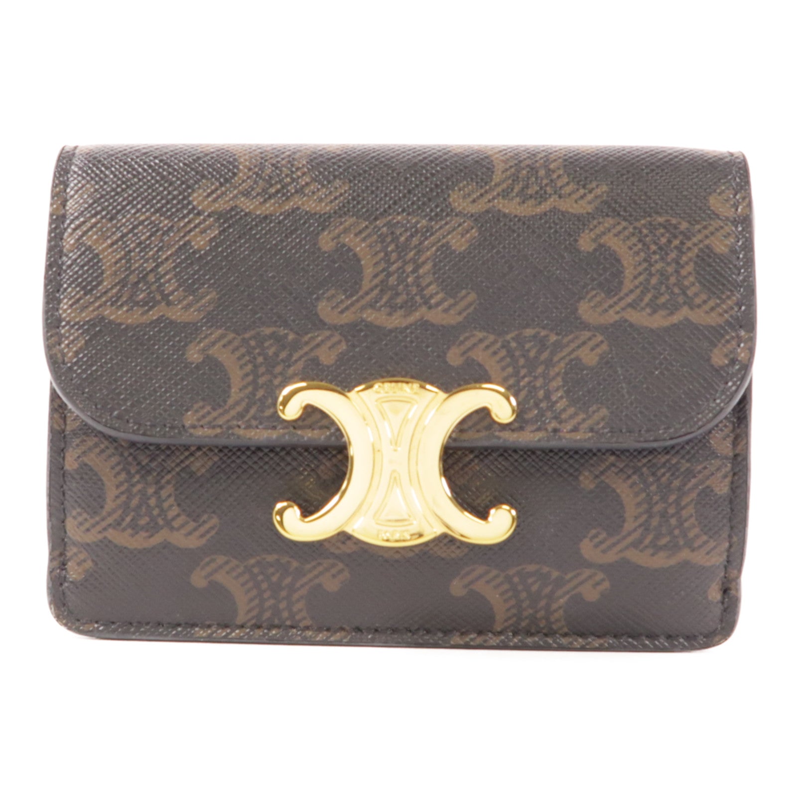 CELINE 塗層帆布Card Case金扣卡片套