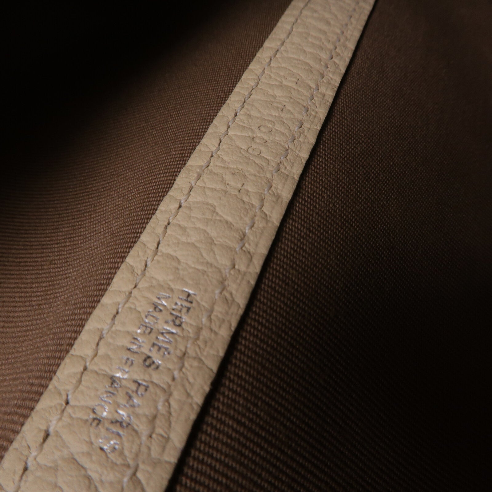 HERMES Toile H帆布Garden Party PM手挽袋Etoupe/Nata