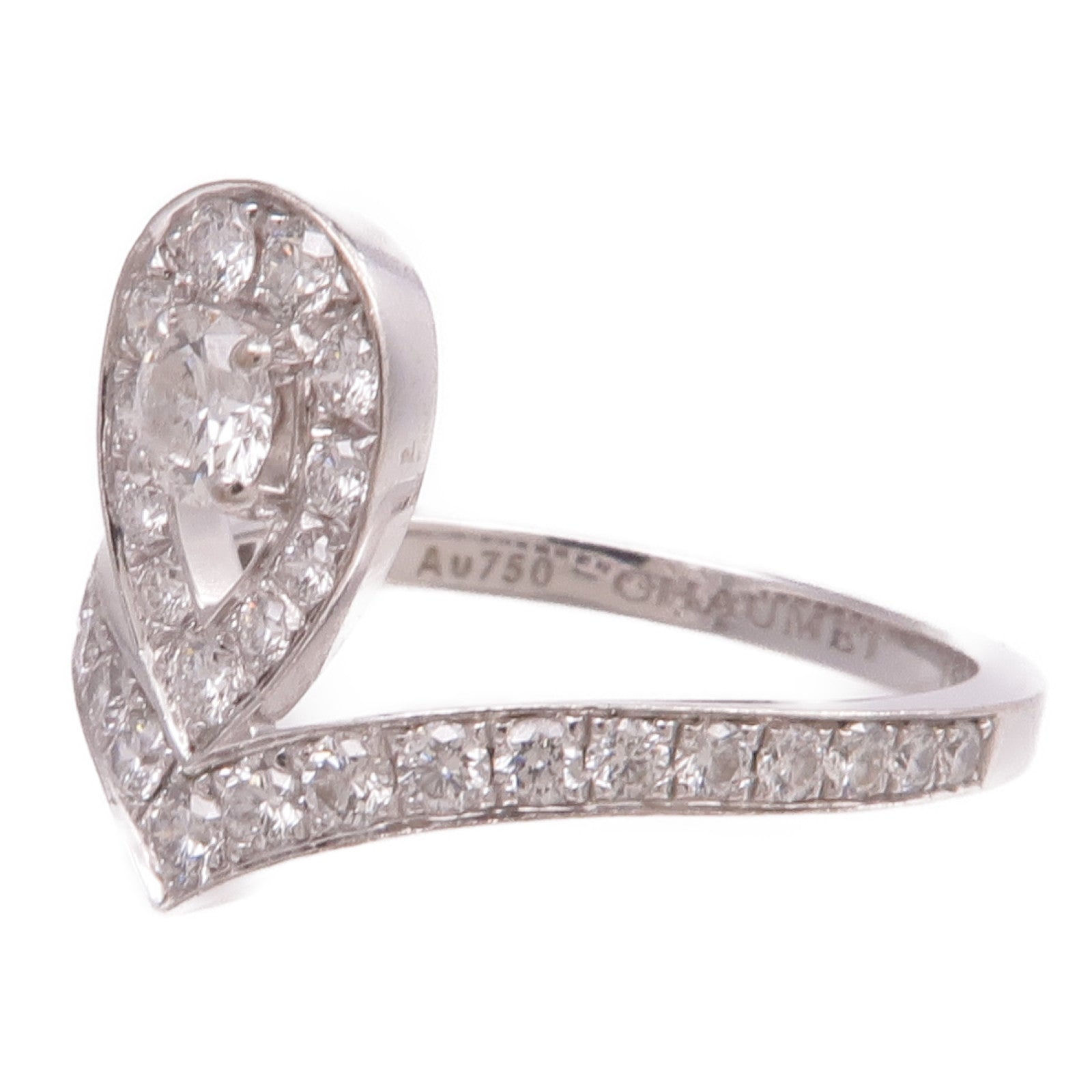 Chaumet 【激減優惠】18K白金Josephine Aigrette Ring鑽石戒指Chaumet#52/US#6