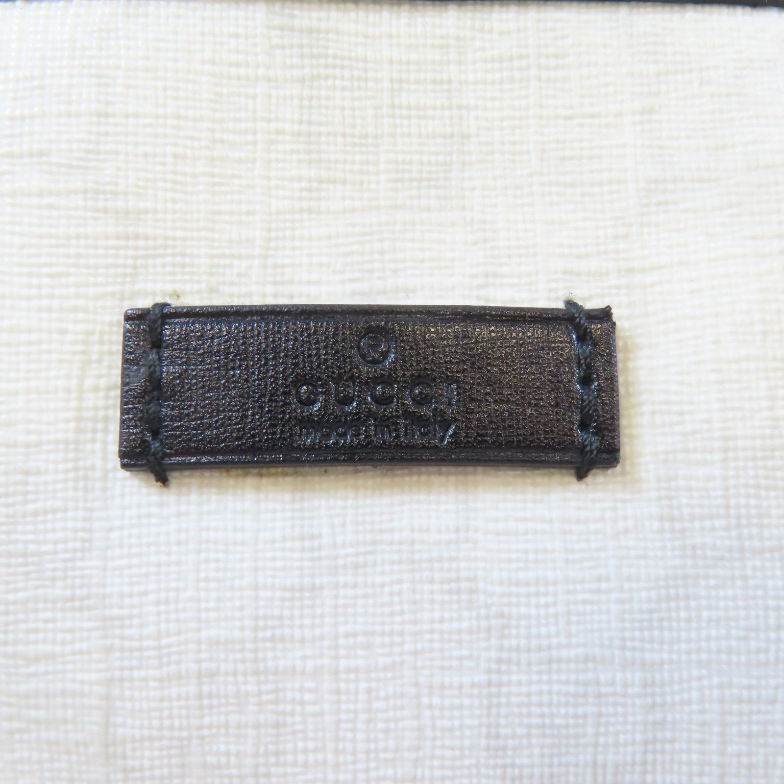 GUCCI 塗層帆布Mini Boston Bag金扣手挽袋白色/黑色