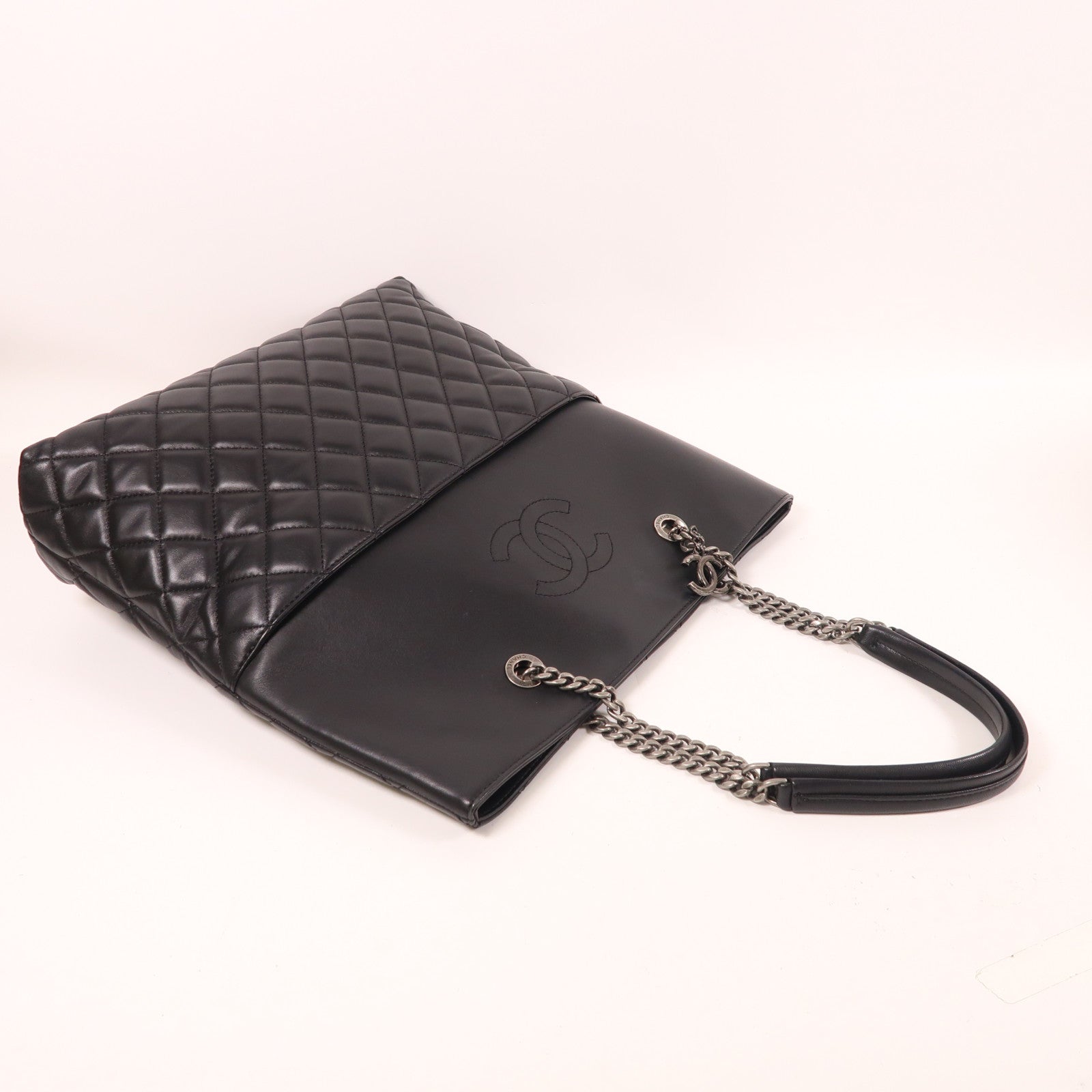 CHANEL 牛皮皮革Tote Bag鏈帶肩背袋