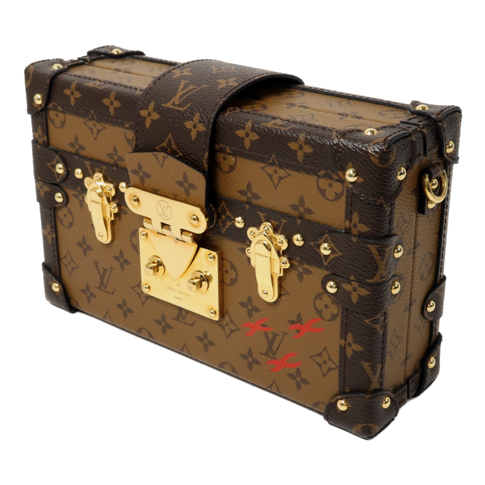 LOUIS VUITTON Monogram Reverse Petite Malle肩背袋