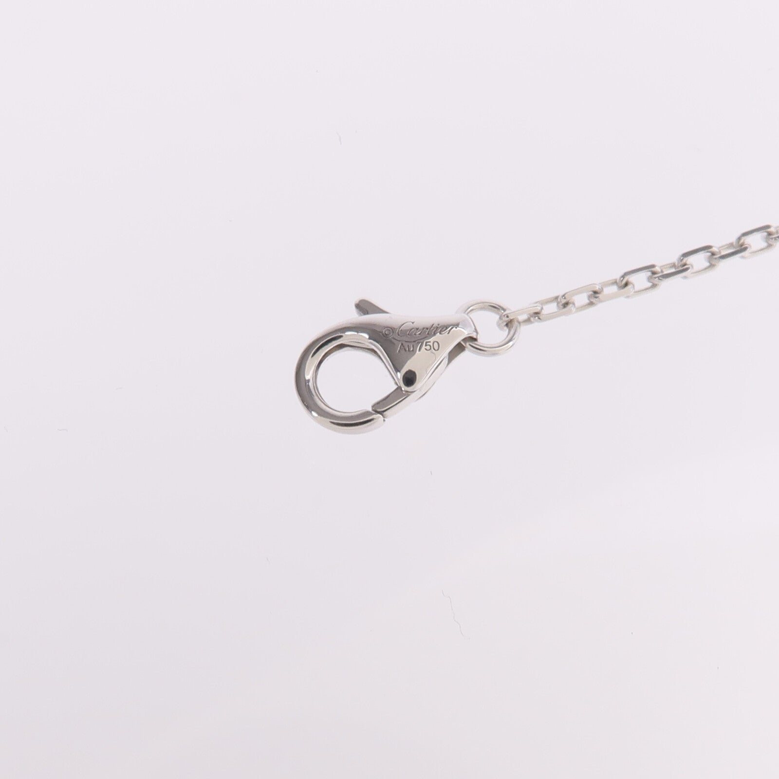 CARTIER 18K白金Love Necklace鑽石項鍊