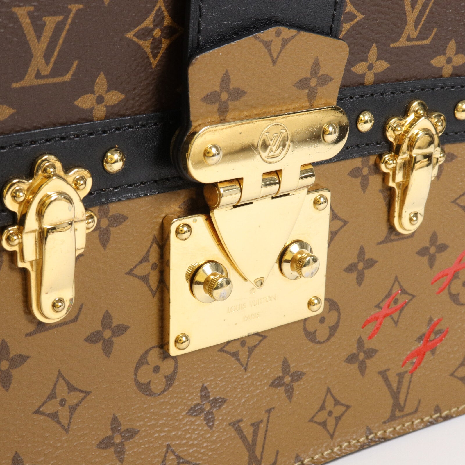 LOUIS VUITTON Monogram/Monogram Reverse Trunk Clutch肩背袋