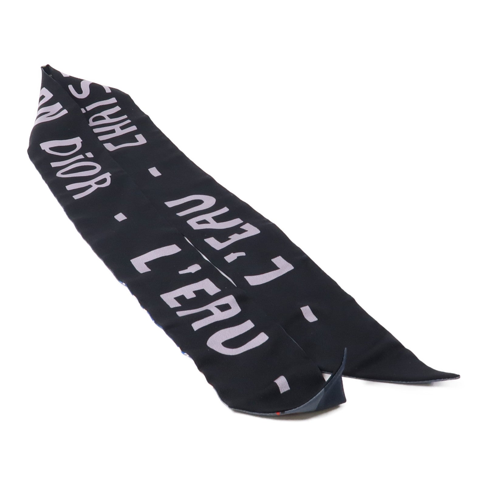 Dior 絲質Scarf絲巾黑色/灰色