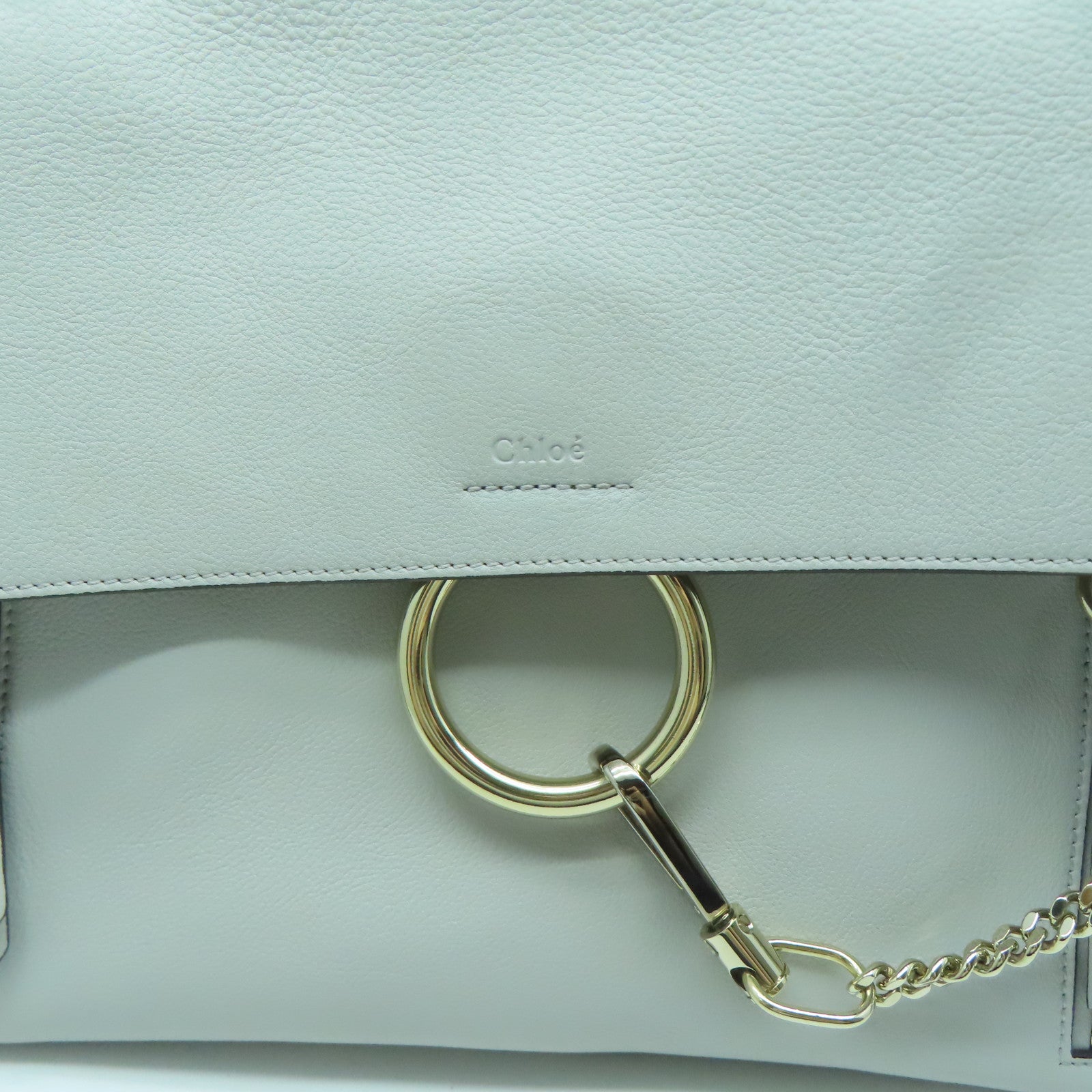 Chloe 【激減優惠】牛皮皮革2 Way Shoulder金扣手挽肩背兩用袋灰色