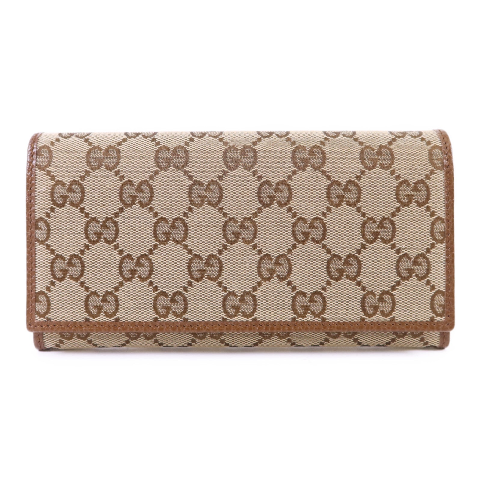 GUCCI 帆布Long Bifold Wallet金扣長錢包