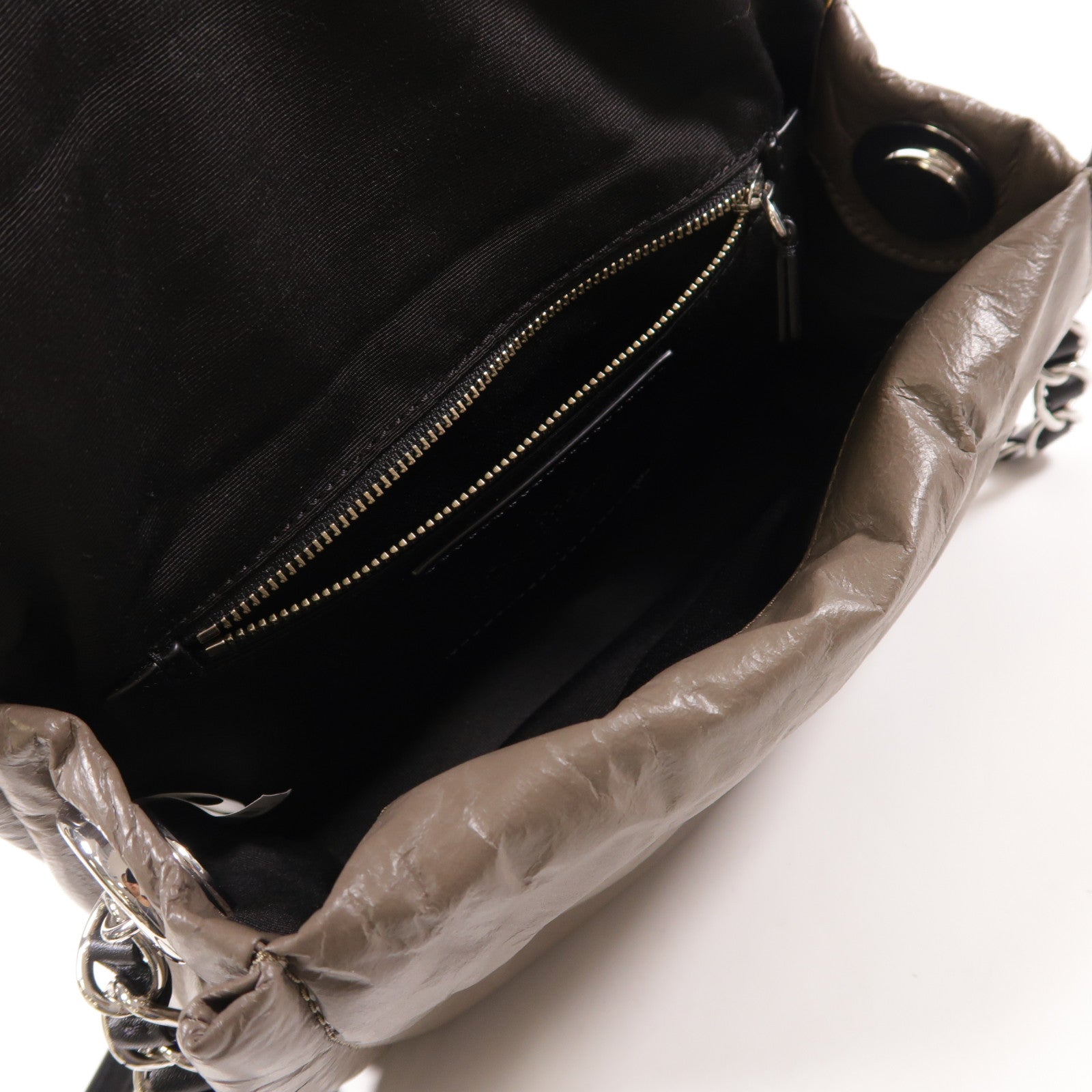 MARC BY MARC JACOBS 塗層帆布Shoulder Bag銀扣鏈帶肩背袋