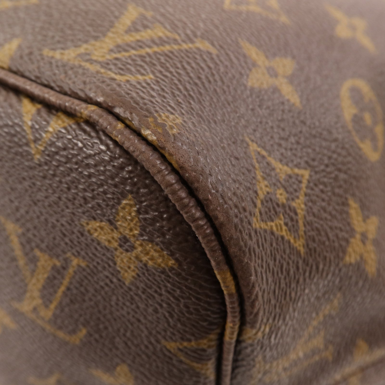LOUIS VUITTON Monogram Neverfull MM金扣手挽袋