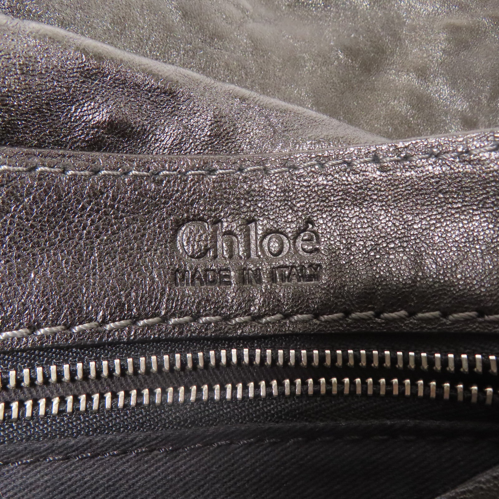 Chloe 牛皮皮革Hand Bag金扣肩背袋