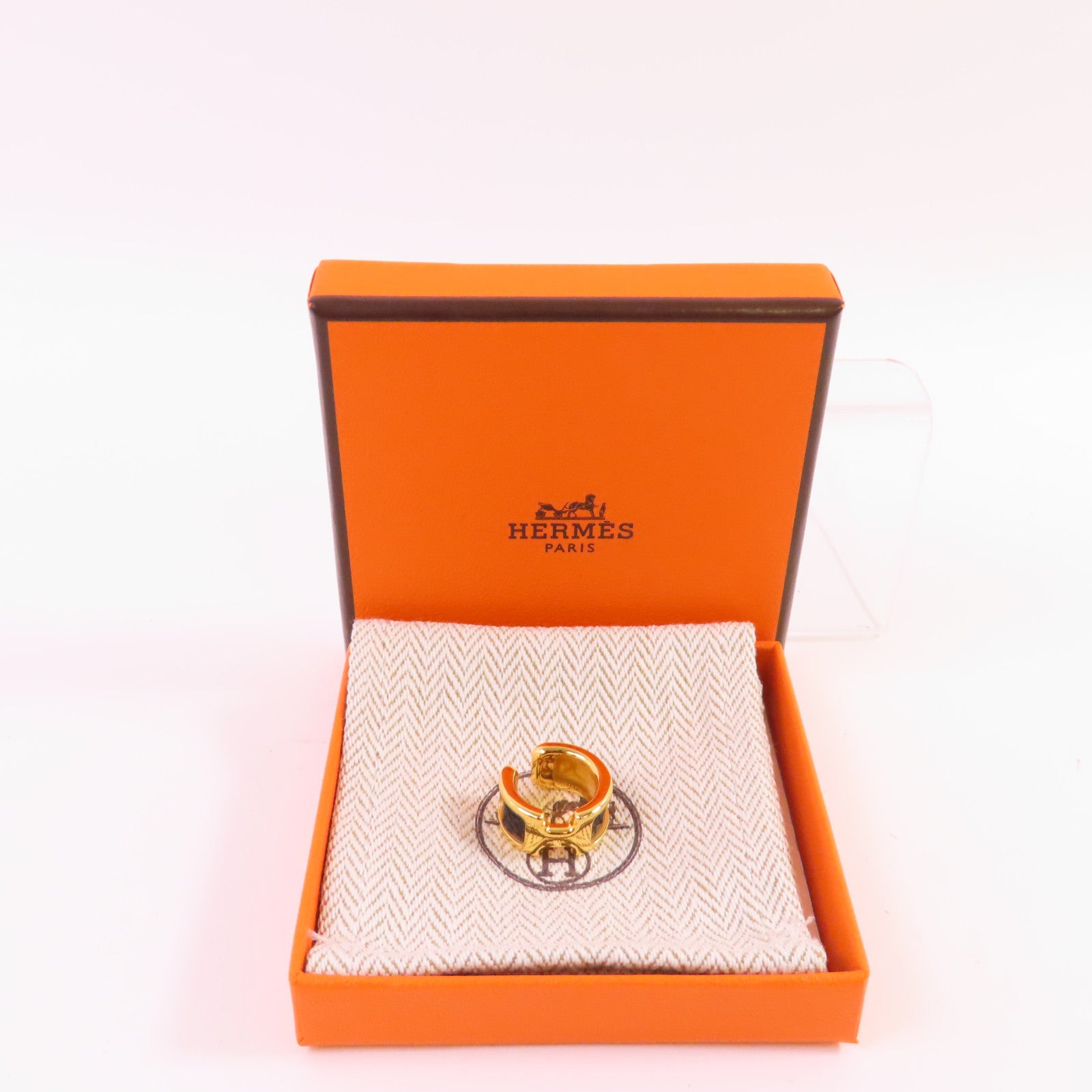 HERMES 金屬/皮革Olympe Ear Cuff耳夾