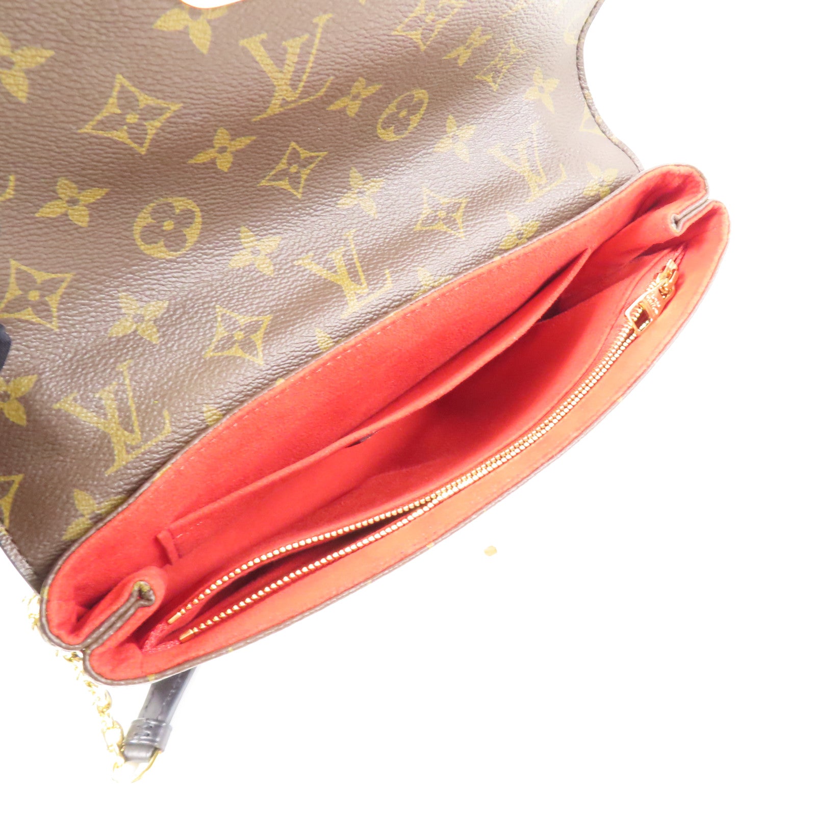 LOUIS VUITTON LV GHW Saint Placide Shoulder Bag M43713 Monogram Brown/Red