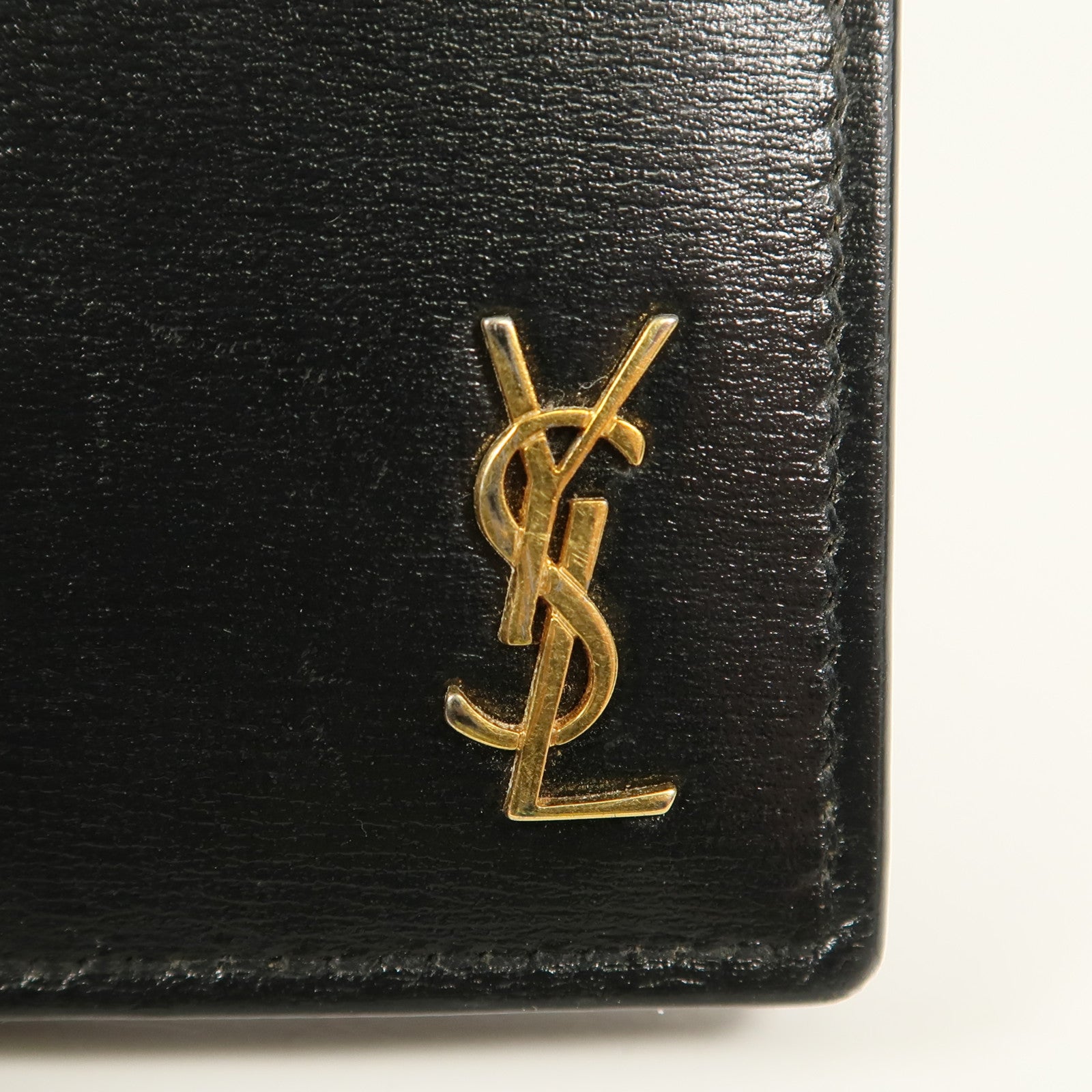 SAINT LAURENT 牛皮皮革Wallet金扣錢包