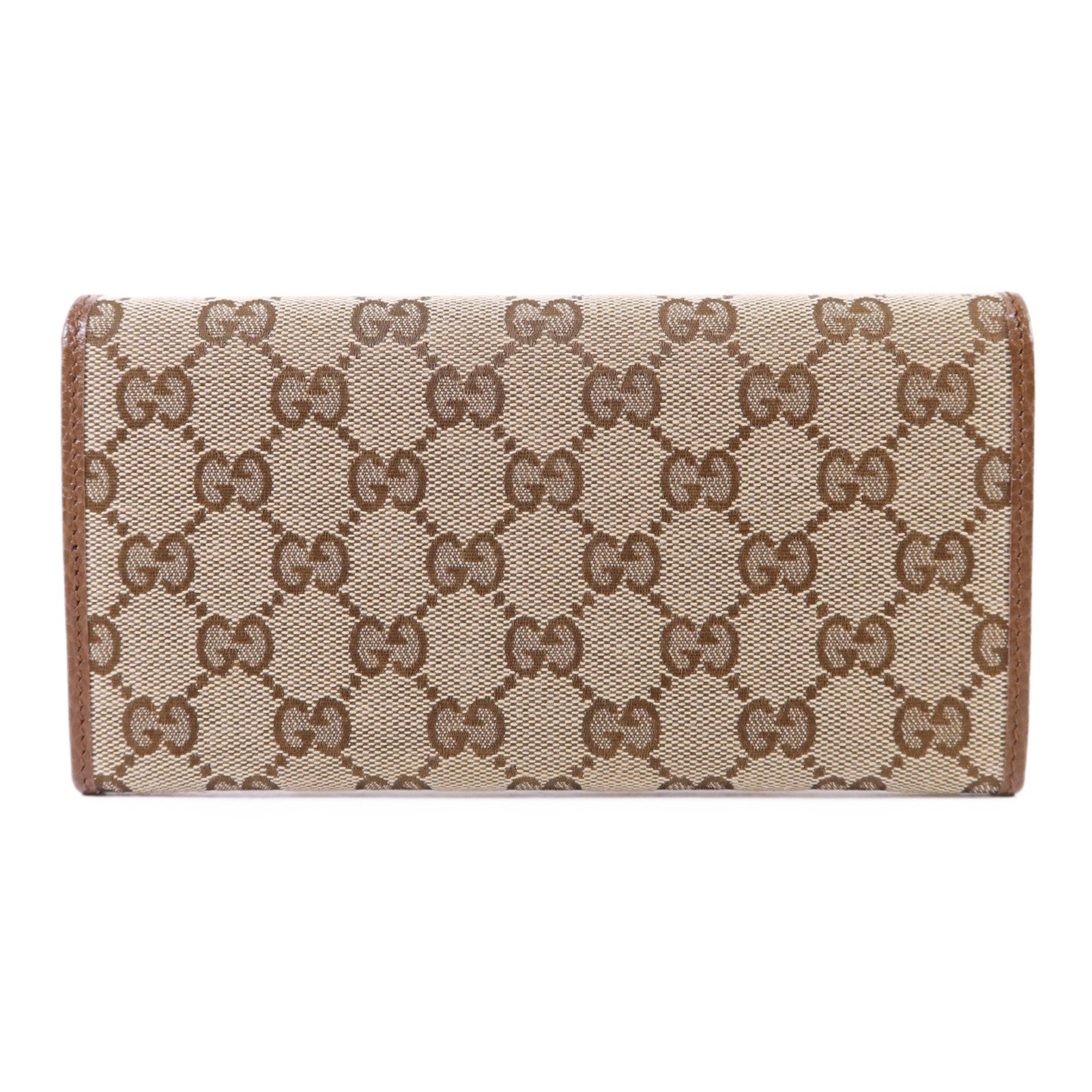 GUCCI 帆布Long Bifold Wallet金扣長錢包