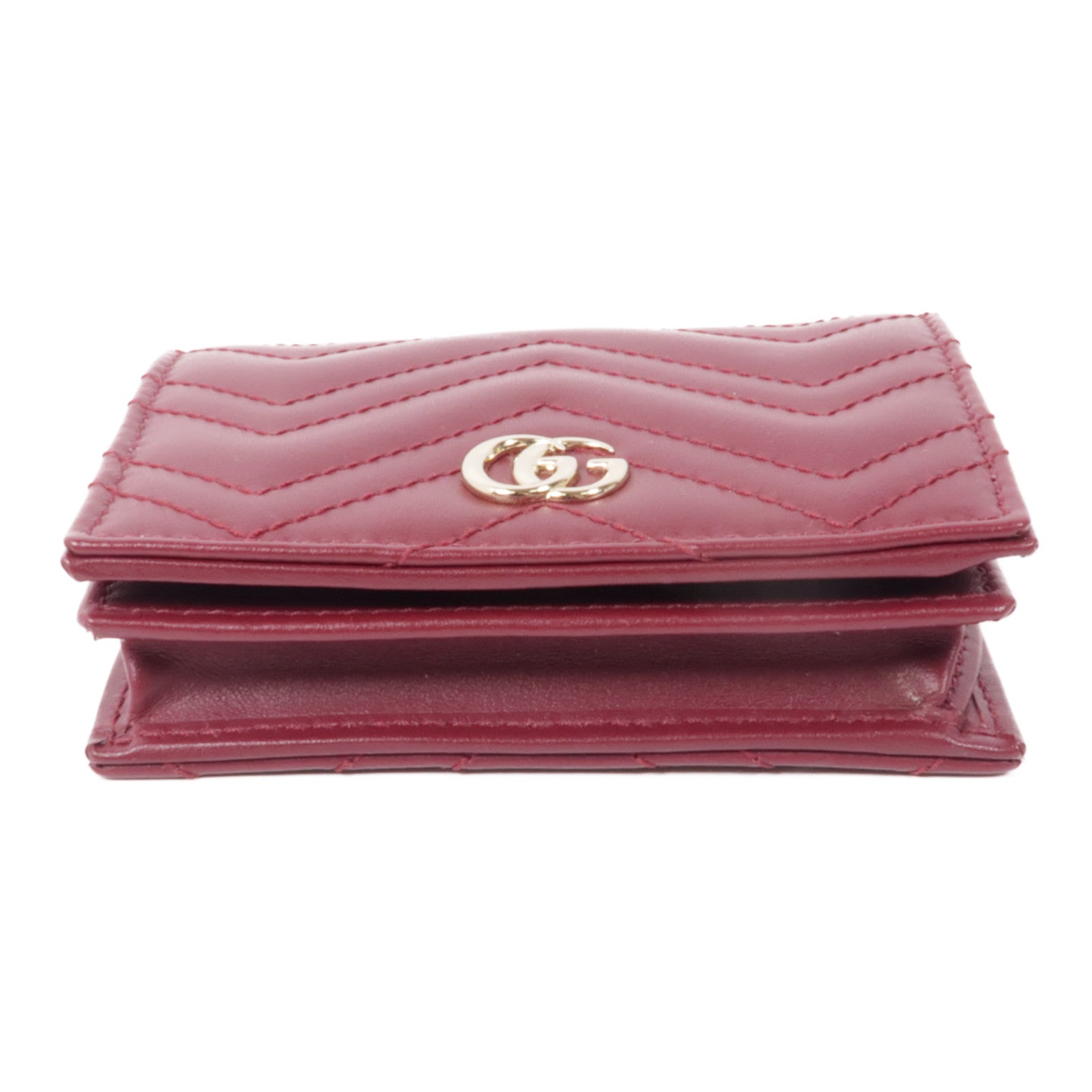 GUCCI 皮革GG Marmont Wallet金扣錢包