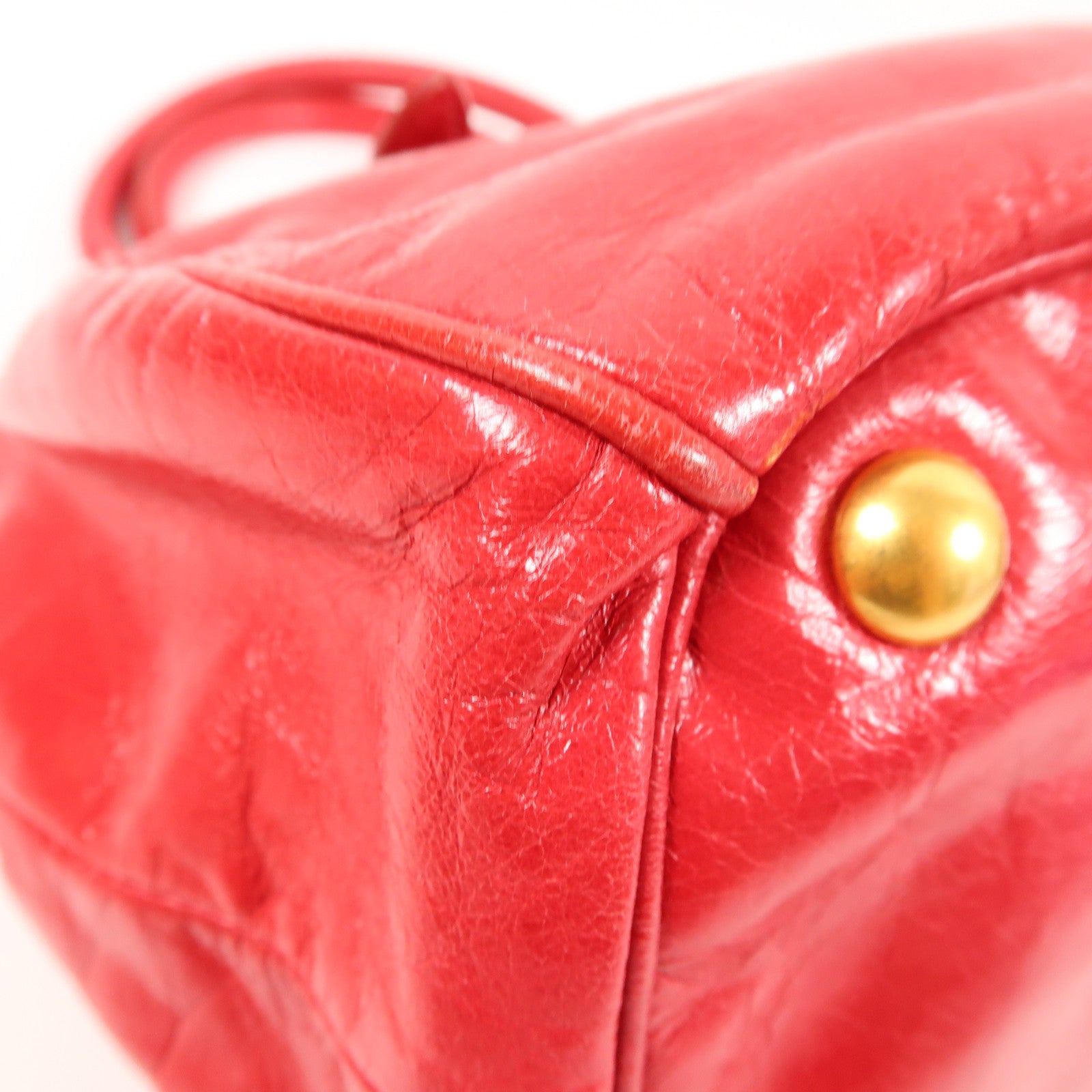 Miu Miu 牛皮皮革2 Way Shoulder金扣手挽肩背兩用袋