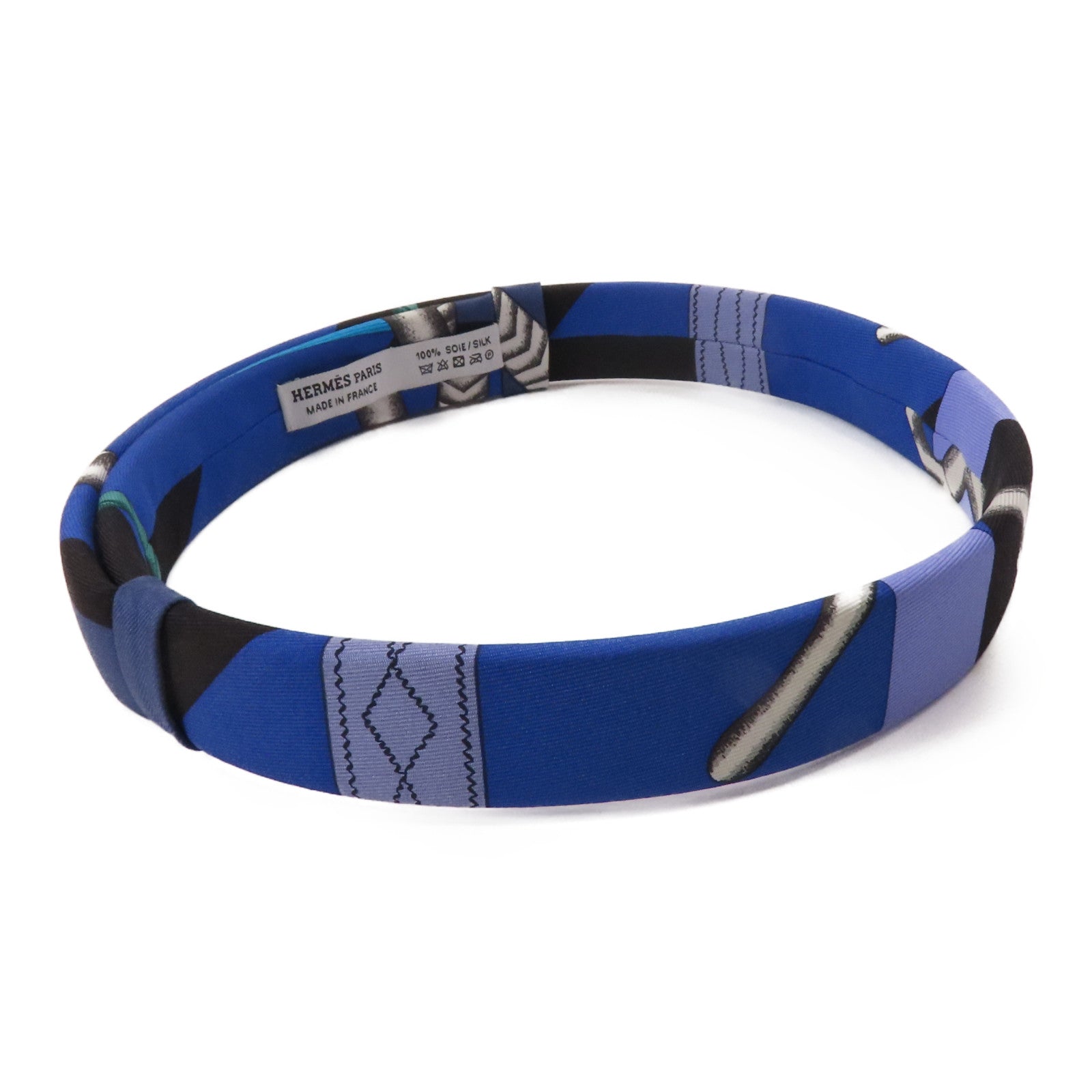 HERMES 絲質Hair Band頭箍Blue