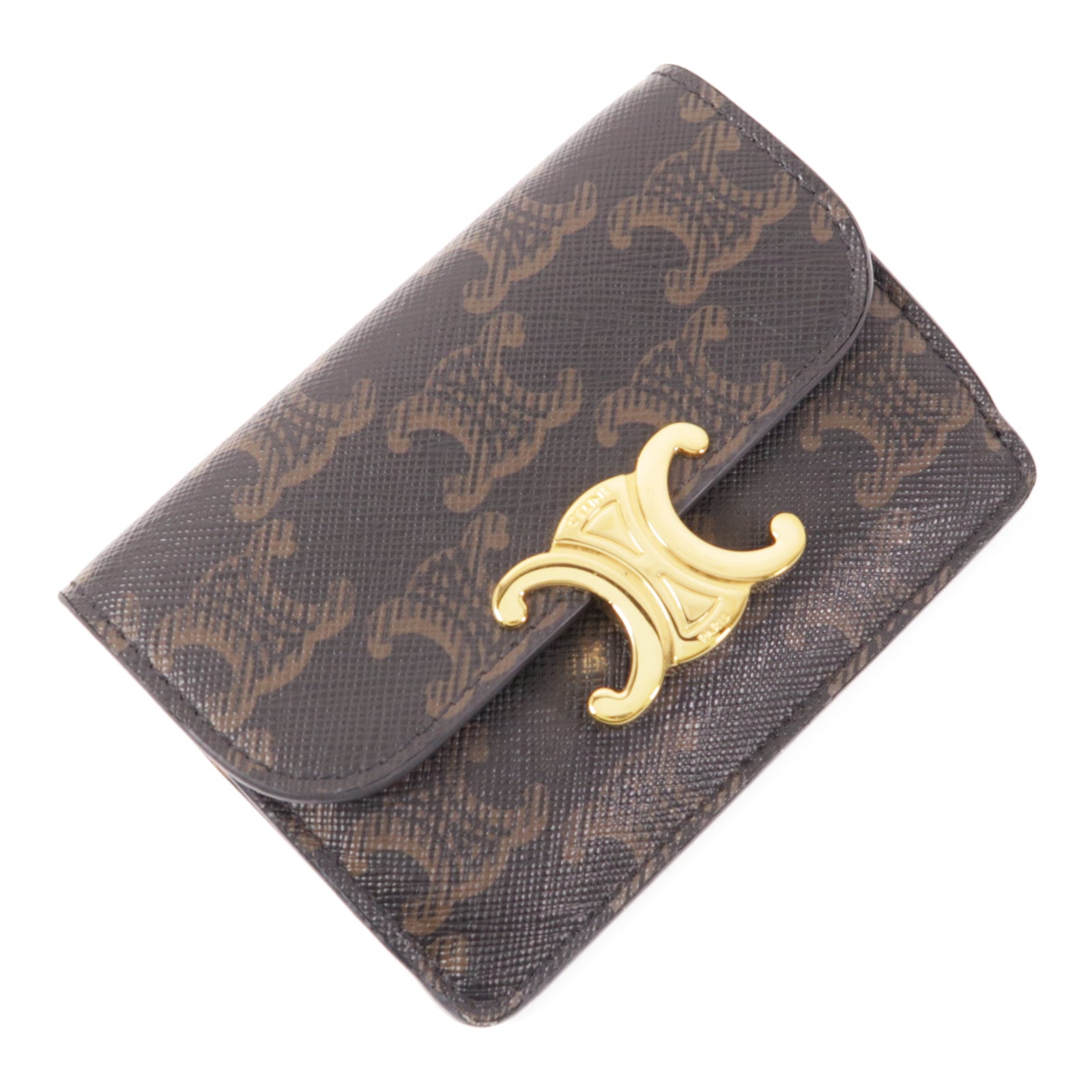 CELINE 塗層帆布Card Case金扣卡片套