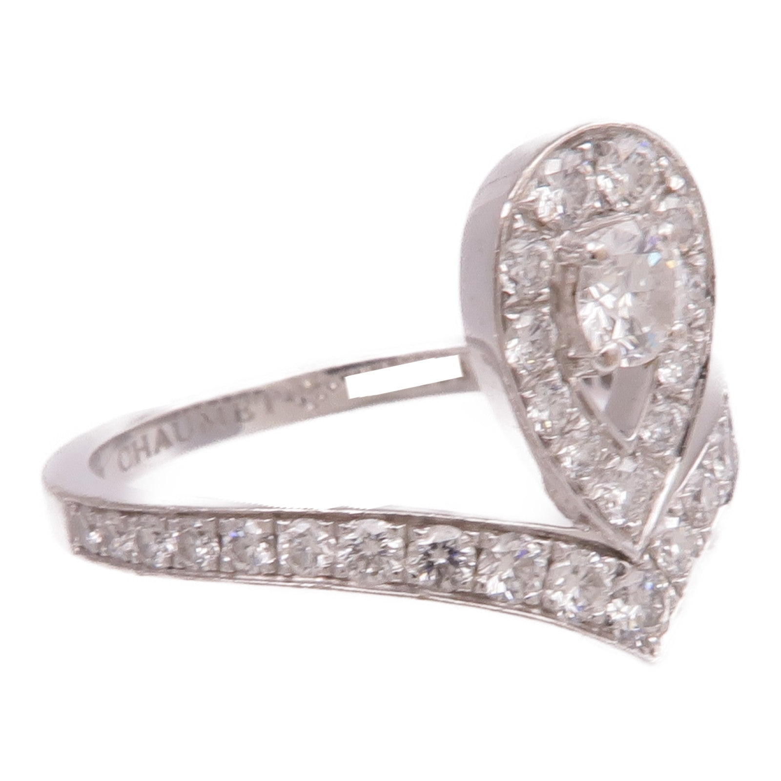 Chaumet 【激減優惠】18K白金Josephine Aigrette Ring鑽石戒指Chaumet#52/US#6