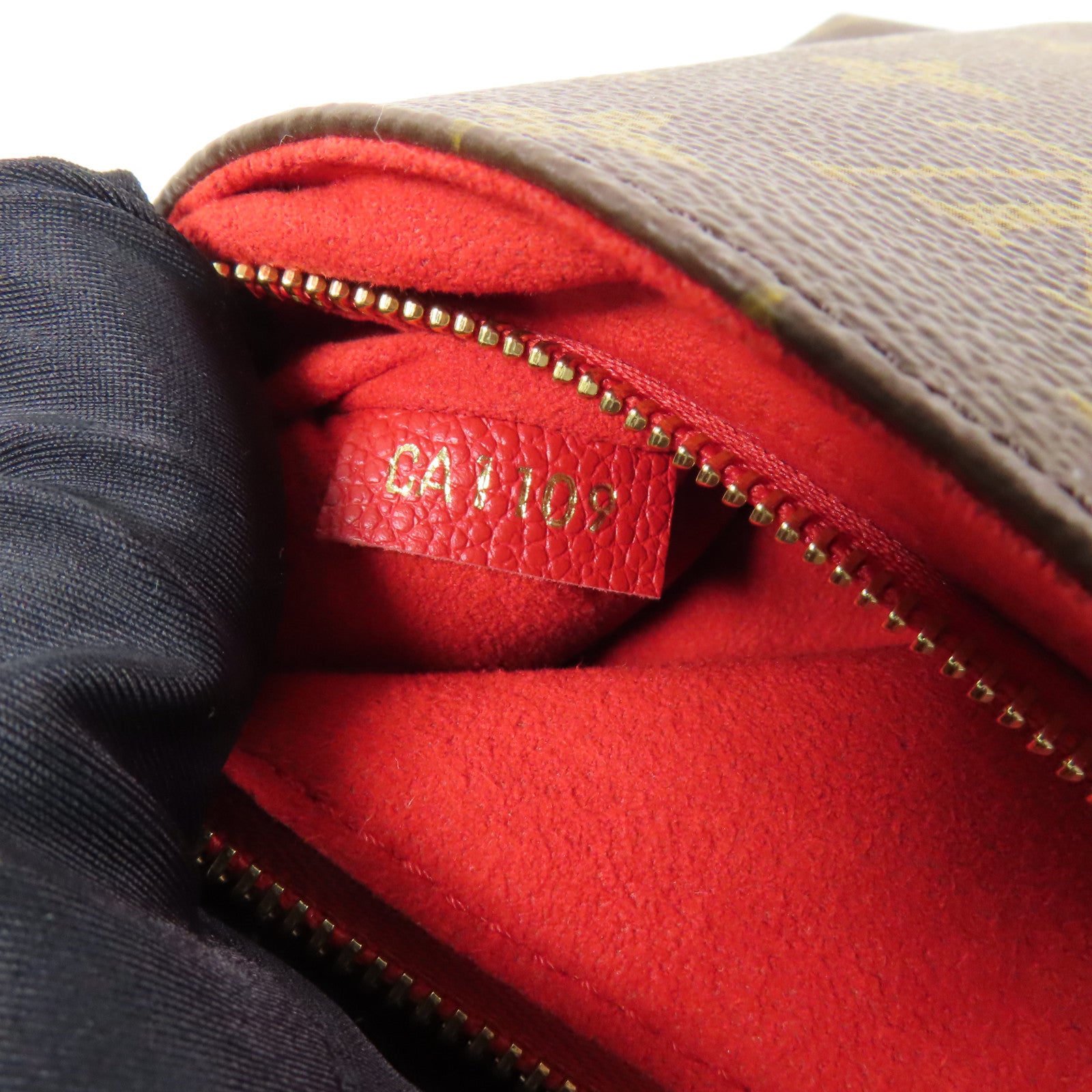 LOUIS VUITTON LV GHW Saint Placide Shoulder Bag M43713 Monogram Brown/Red