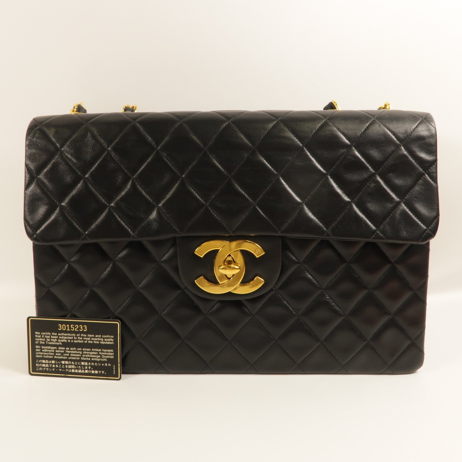 CHANEL 牛皮皮革Vintage Chain Shoulder金扣肩背袋