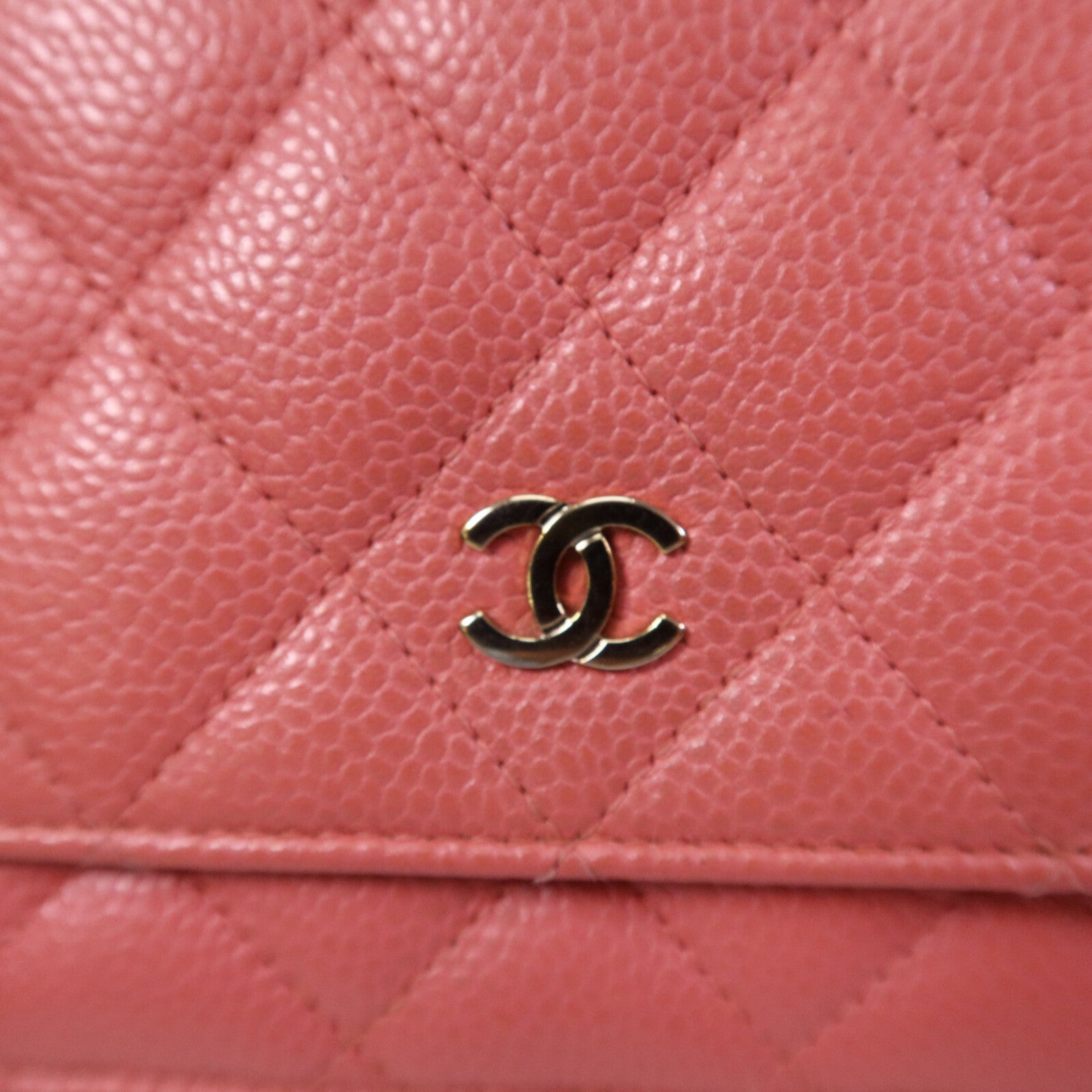 CHANEL 牛皮皮革WOC Wallet On Chain金扣鏈帶肩背袋