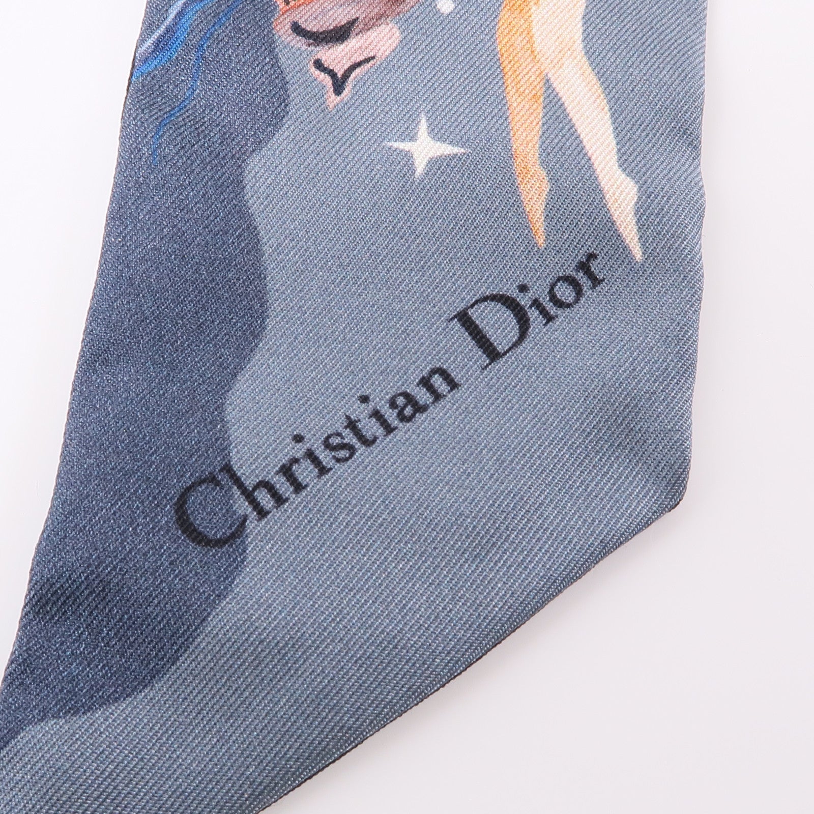 Dior 絲質Scarf絲巾黑色/灰色