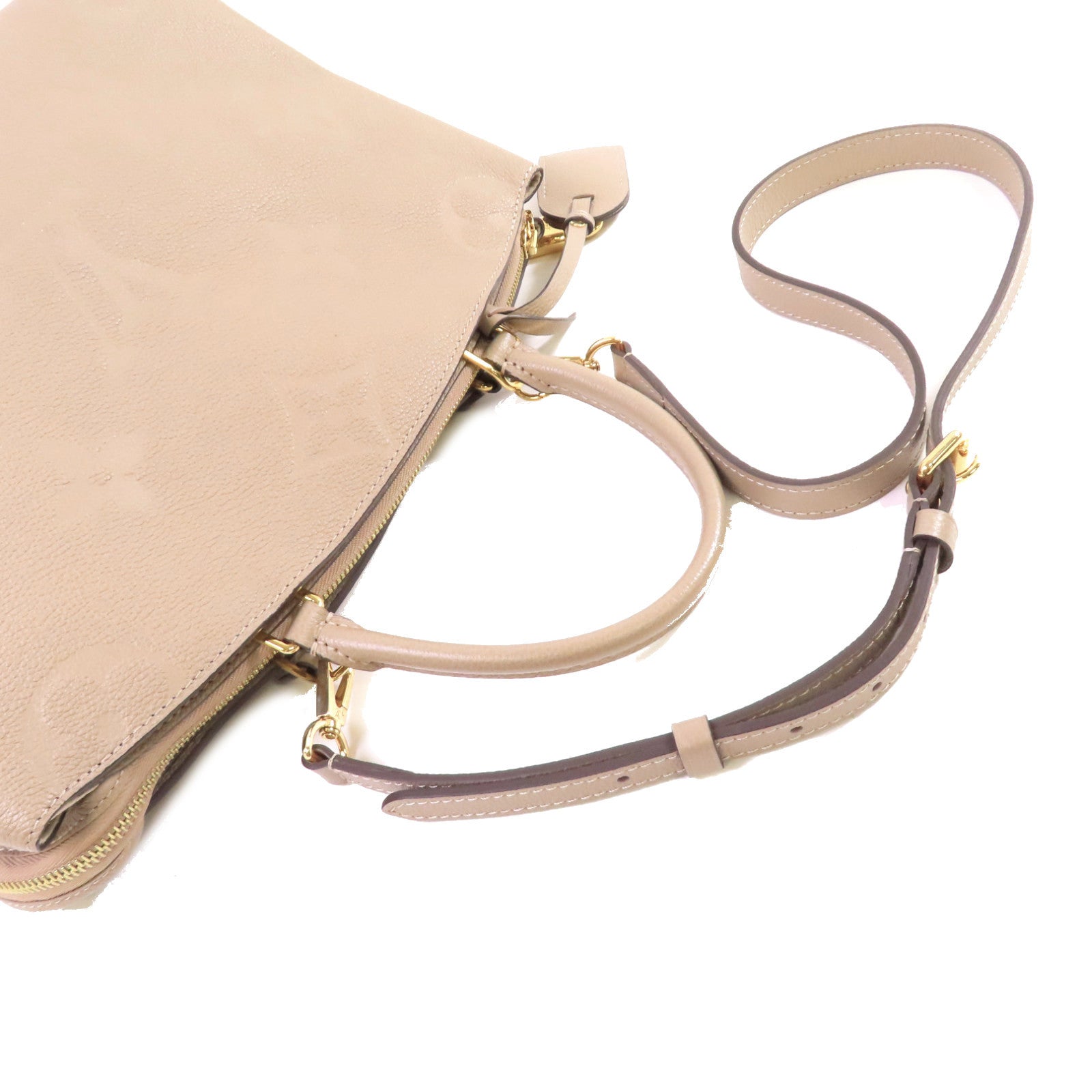LOUIS VUITTON 【激減優惠】Monogram Empreinte Grand Palais 2 Way Shoulder Bag金扣手挽肩背兩用袋杏色