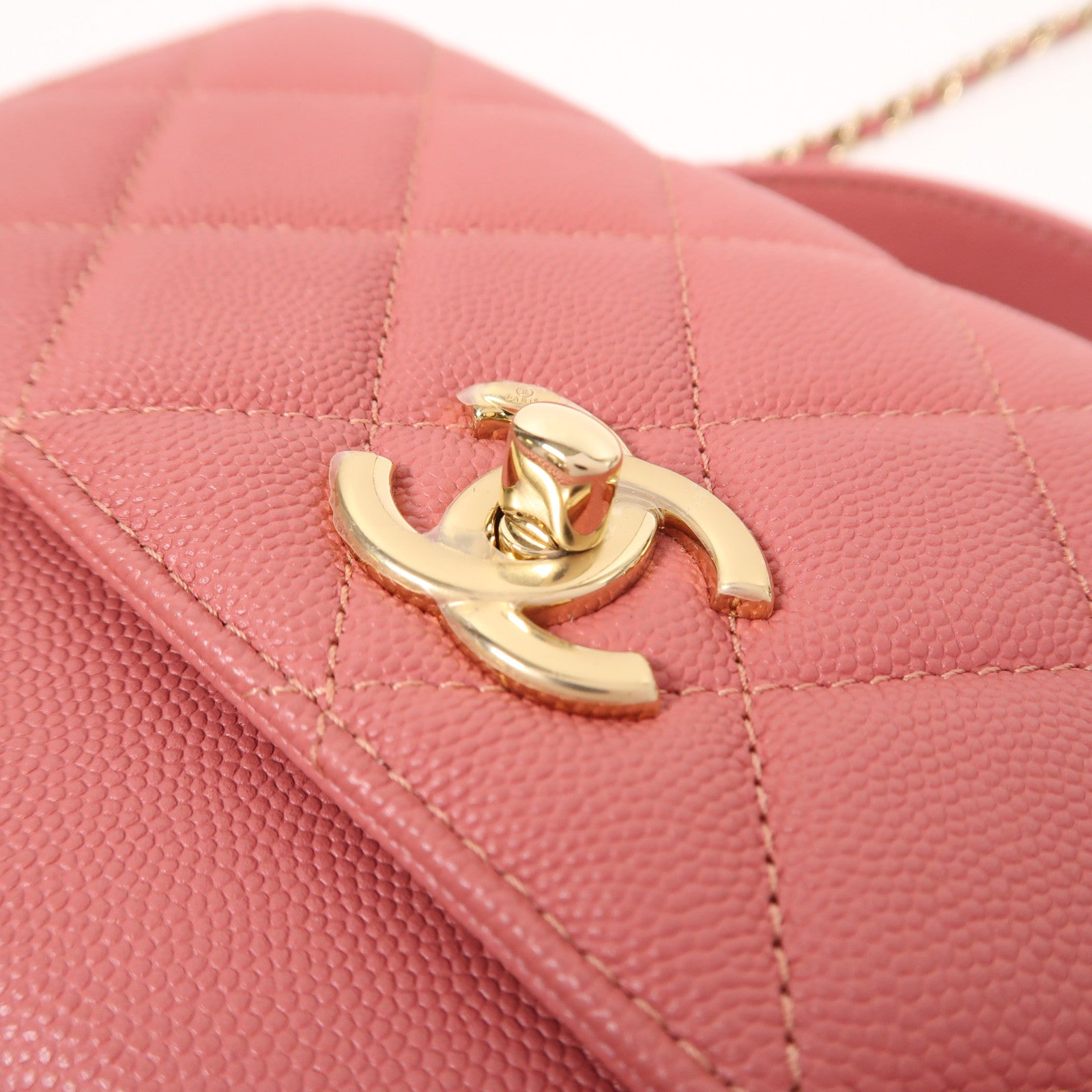 CHANEL 牛皮皮革Affinity Bag金扣手挽肩背兩用袋