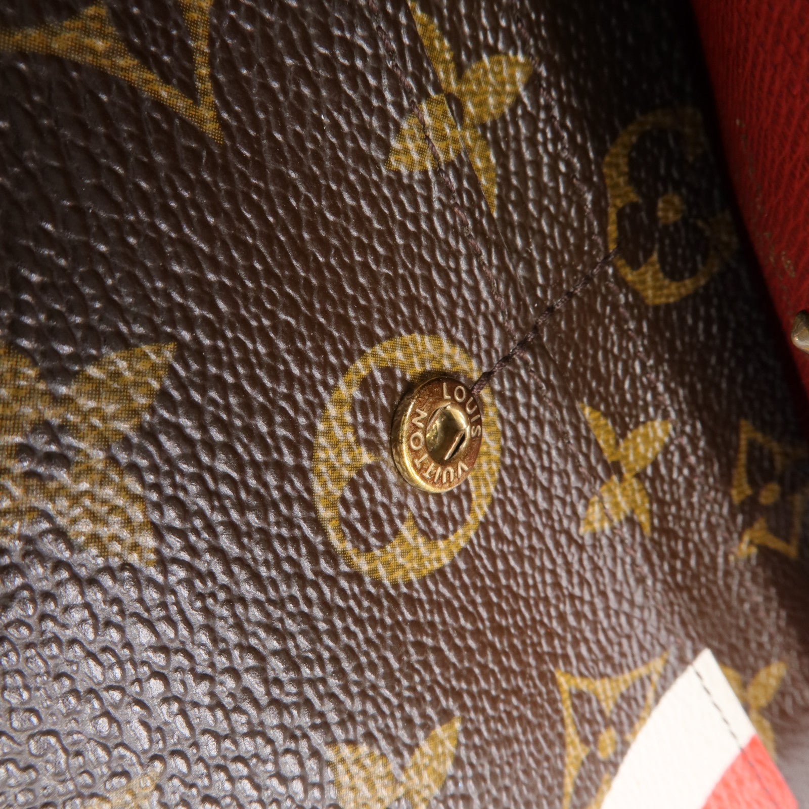 LOUIS VUITTON Monogram Groom Portefeuille Sarah Wallet金扣長錢包