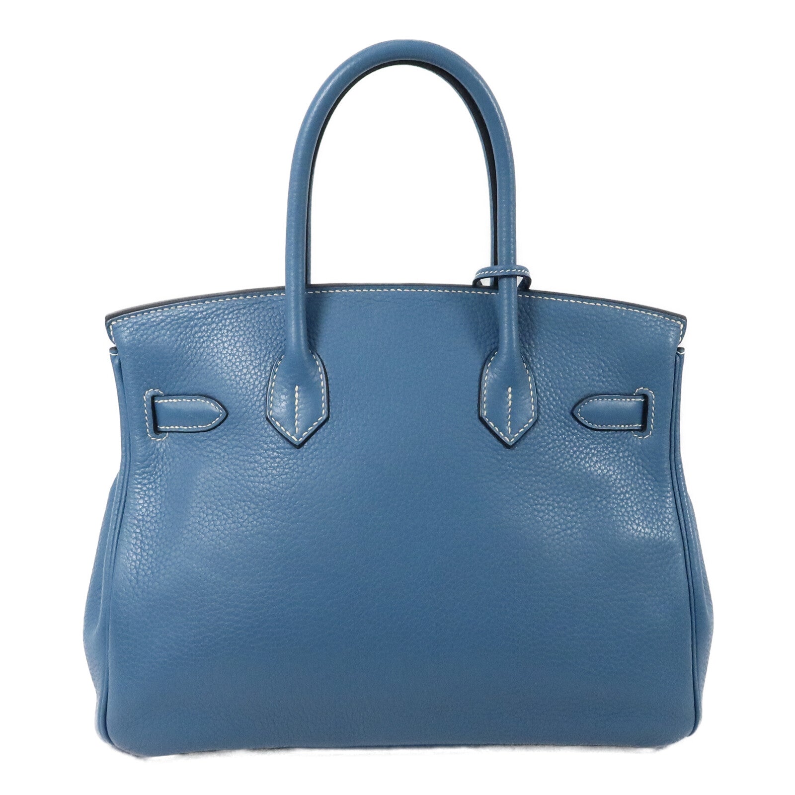 HERMES Togo皮革Birkin 30手挽袋Bleu Jean