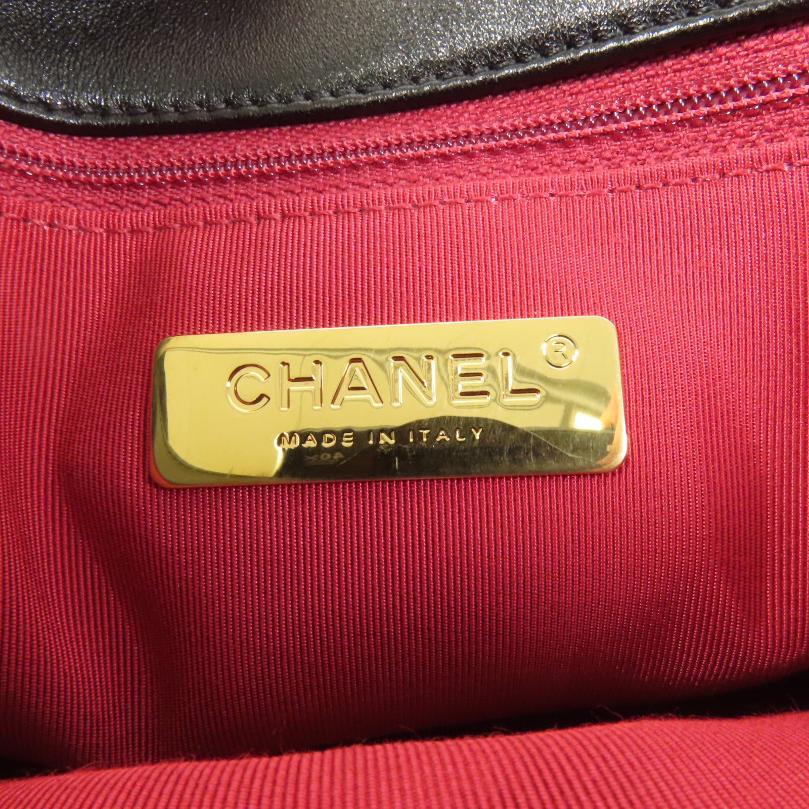 CHANEL 羊皮皮革Chanel 19 Small金扣鏈帶手挽肩背兩用袋
