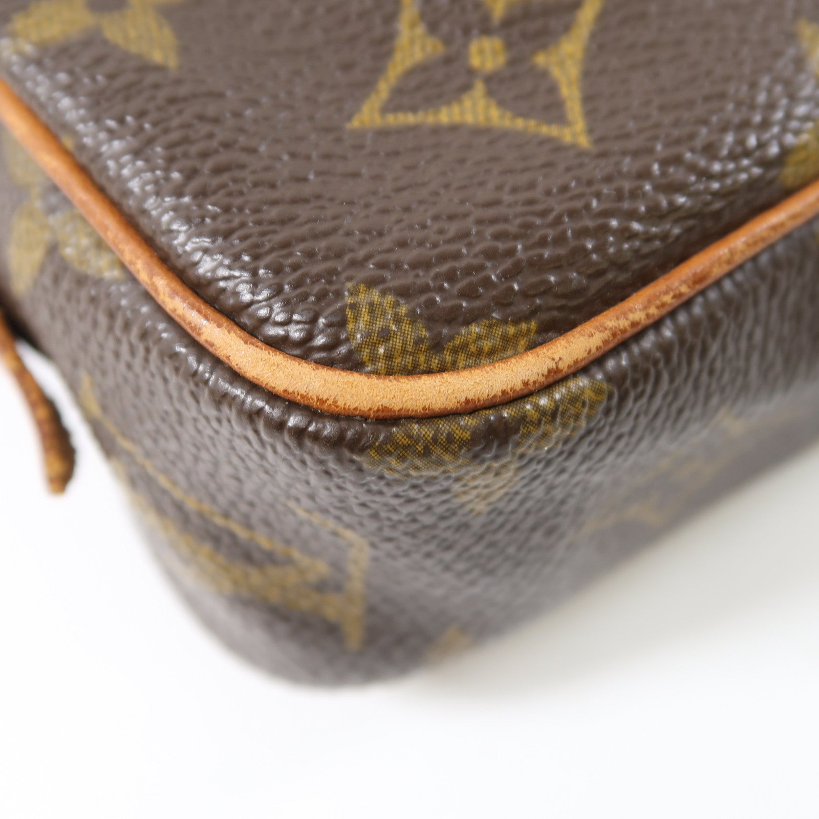 LOUIS VUITTON Monogram Pochette Marly Bandouliere金扣肩背袋啡色