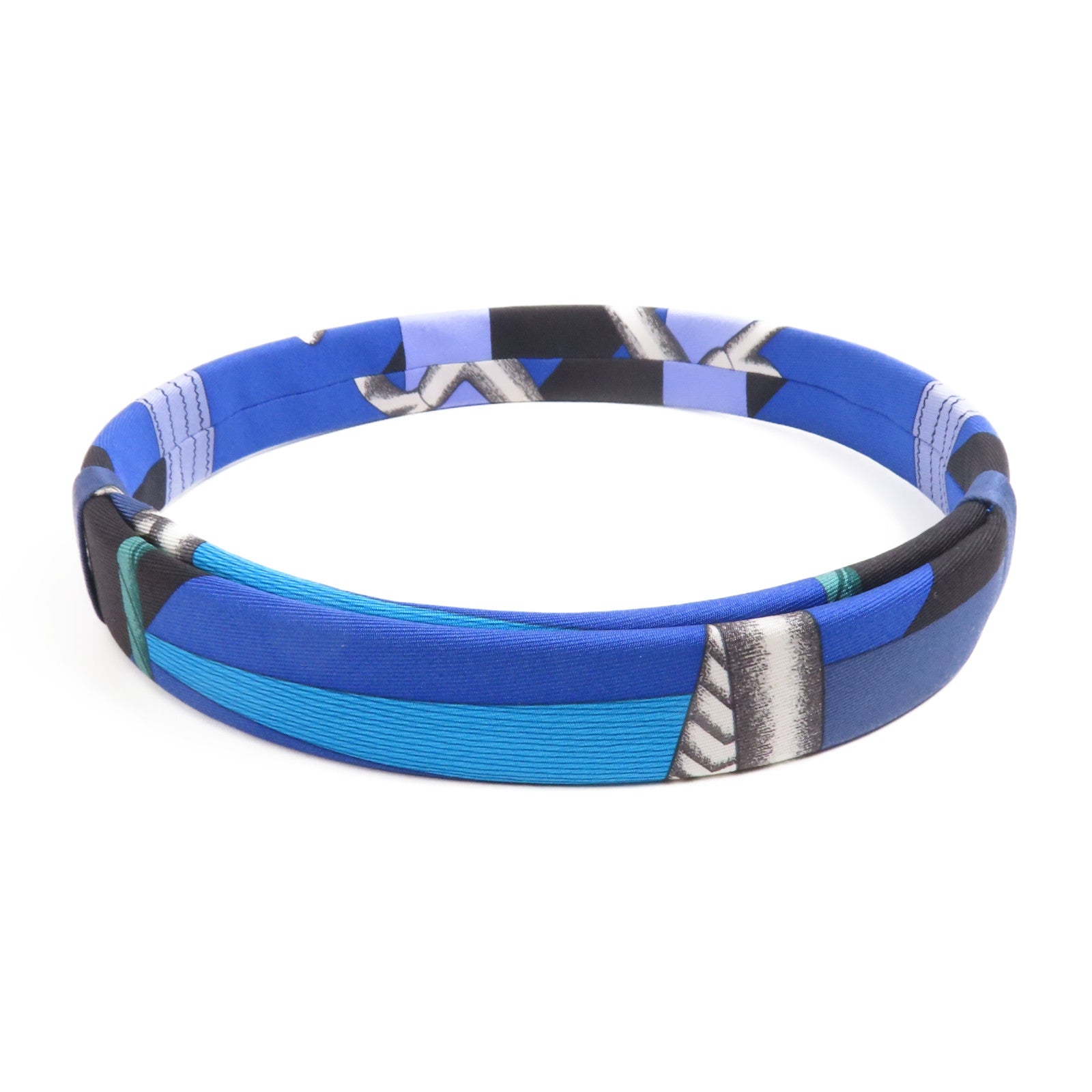 HERMES 絲質Hair Band頭箍Blue