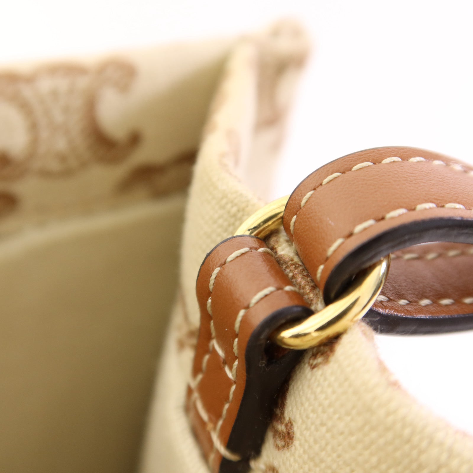 CELINE 帆布2 Way Shoulder Bag金扣手挽肩背兩用袋
