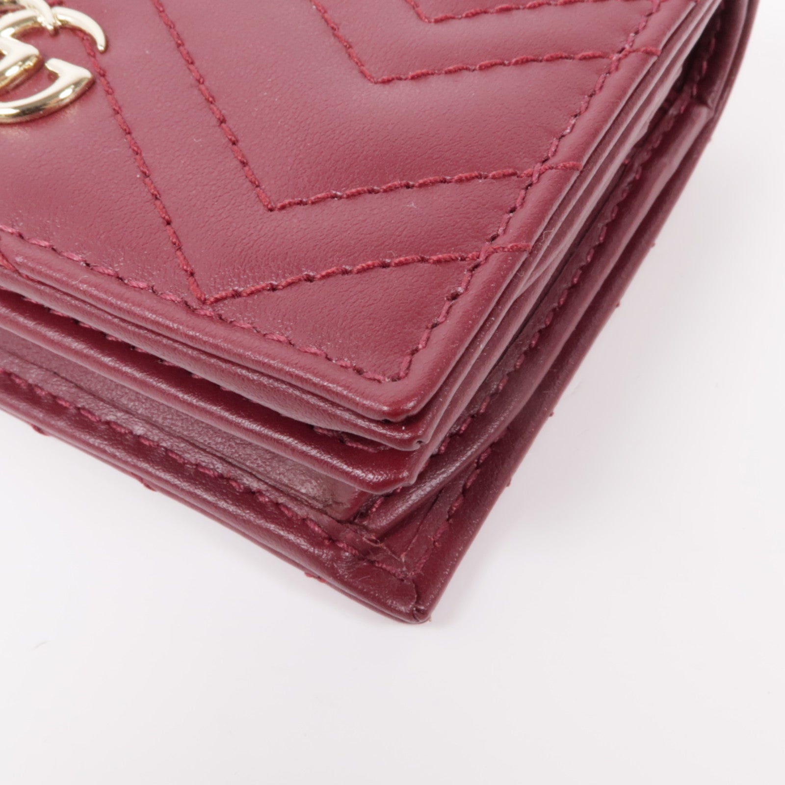 GUCCI 皮革GG Marmont Wallet金扣錢包