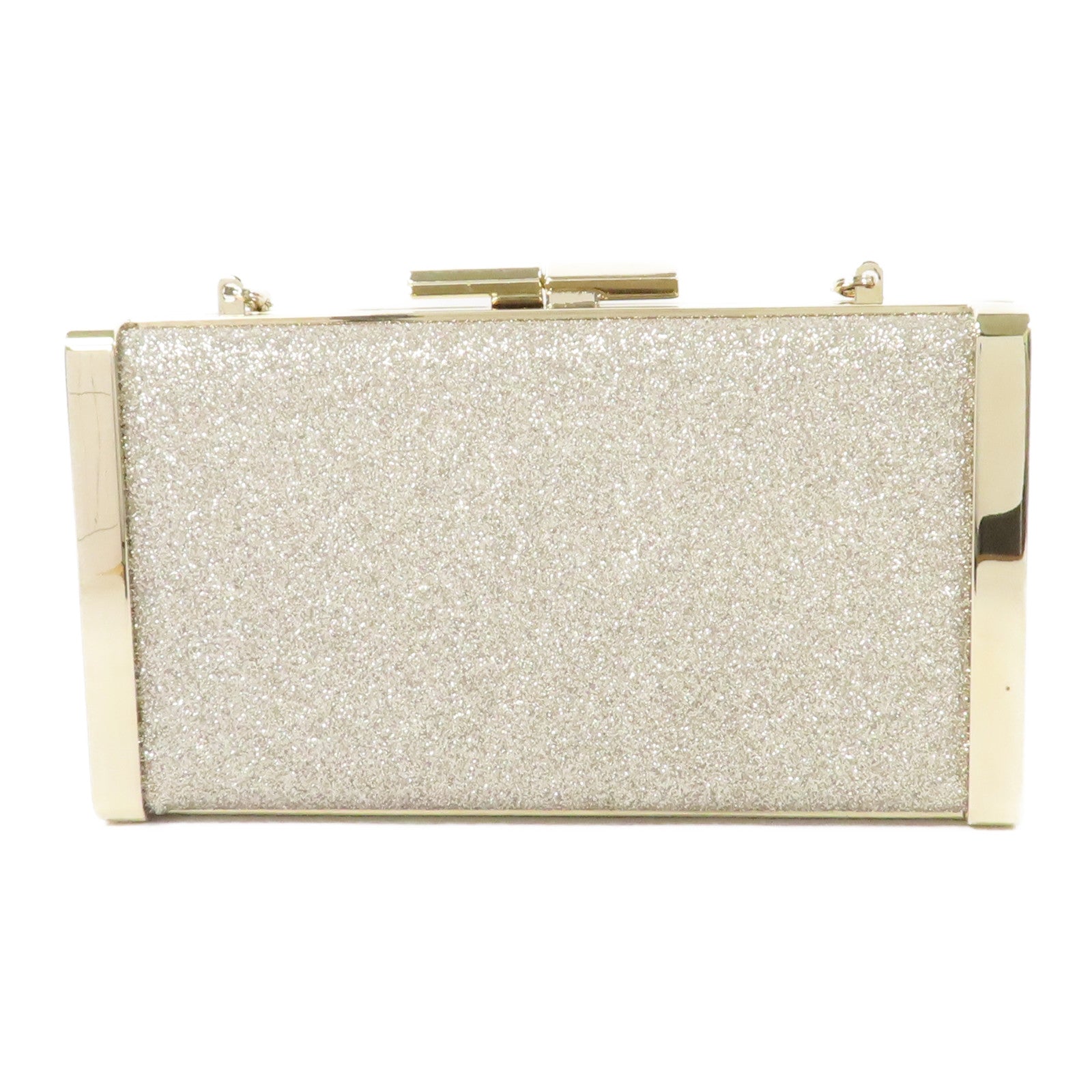 JIMMY CHOO 金屬/亮片Chain Shoulder Bag金扣鏈帶肩背袋金色