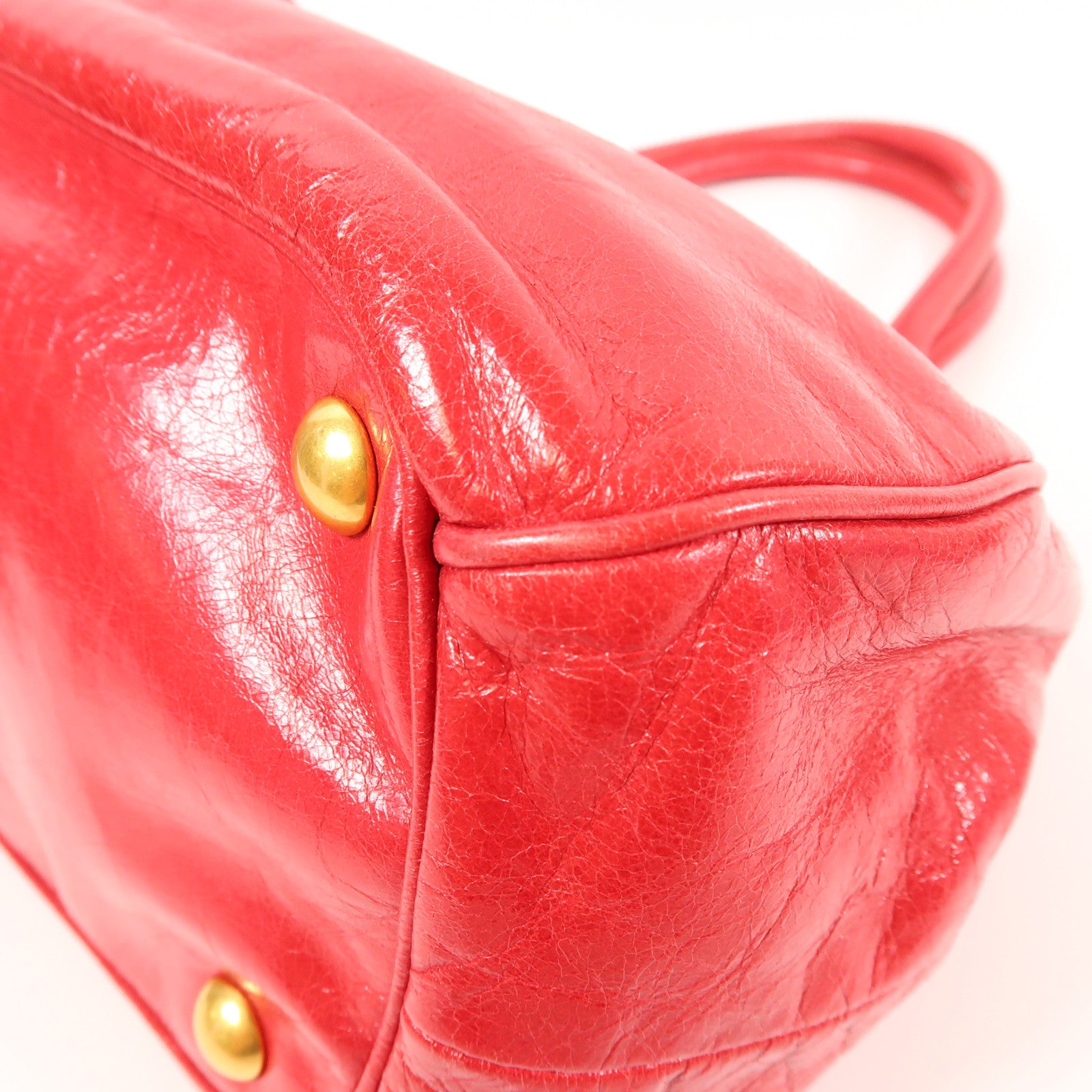 Miu Miu 牛皮皮革2 Way Shoulder金扣手挽肩背兩用袋
